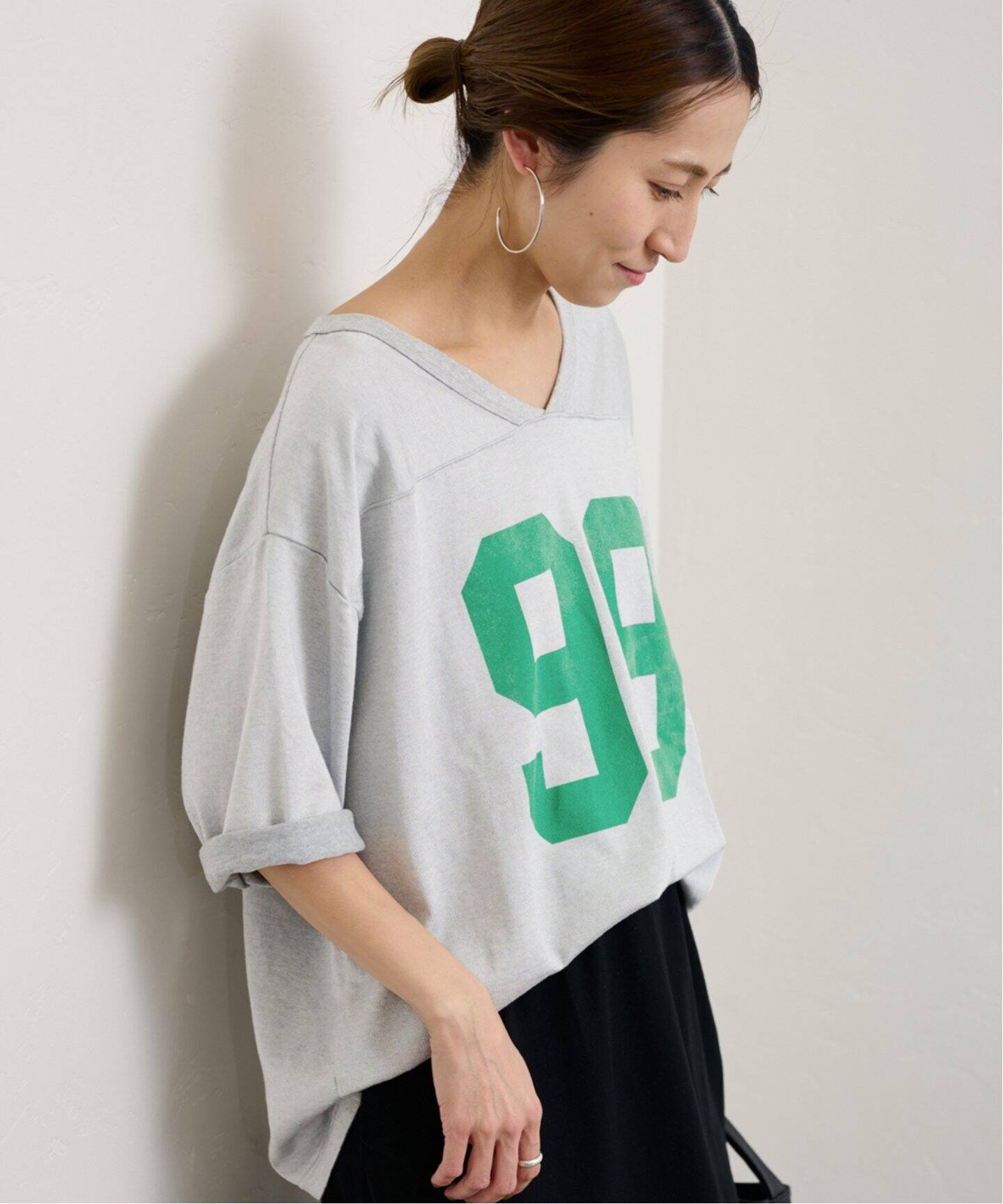 VネックフットボールTEE（Tシャツ／カットソー）｜FRAMeWORK