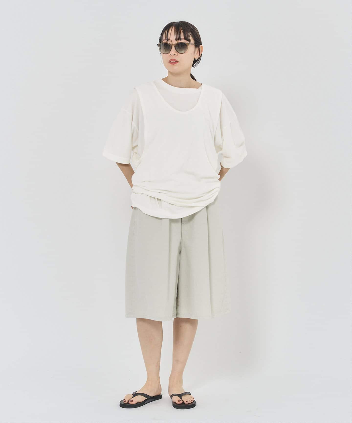 OUT OF FRAME ★★ ② 25070220332020 SupimaCompactHG Tシャツ レディース ホワイト FREE OUT OF FRAMe SupimaCompactHG Tシャツ（Tシャツ／カットソー