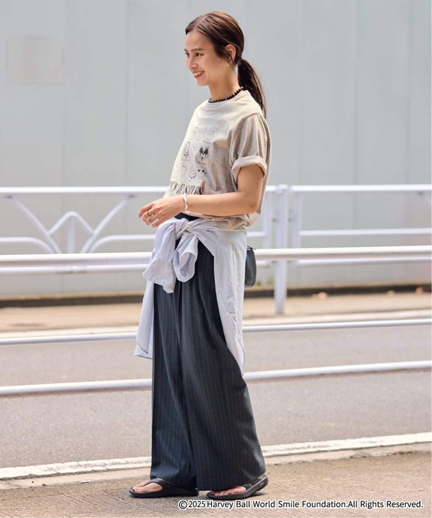 tシャツ OUT OF FRAMe 8812melangeTシャツ  SMILE レディース FRAMeWORK tシャツ OUT OF FRAMe 8812melangeTシャツ SMILE