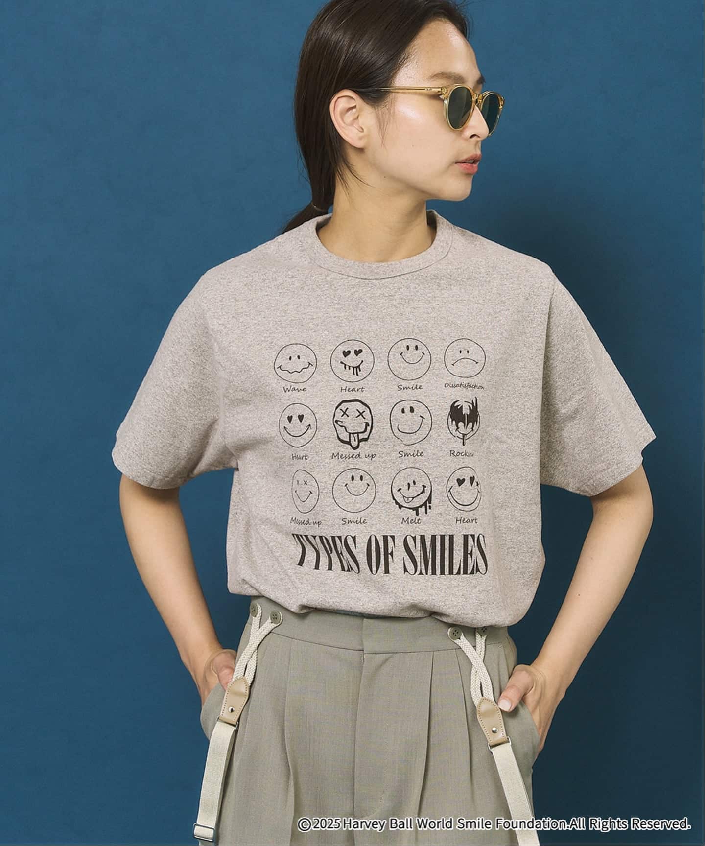 OUT OF FRAMe 8812melangeTシャツ SMILE（Tシャツ／カットソー