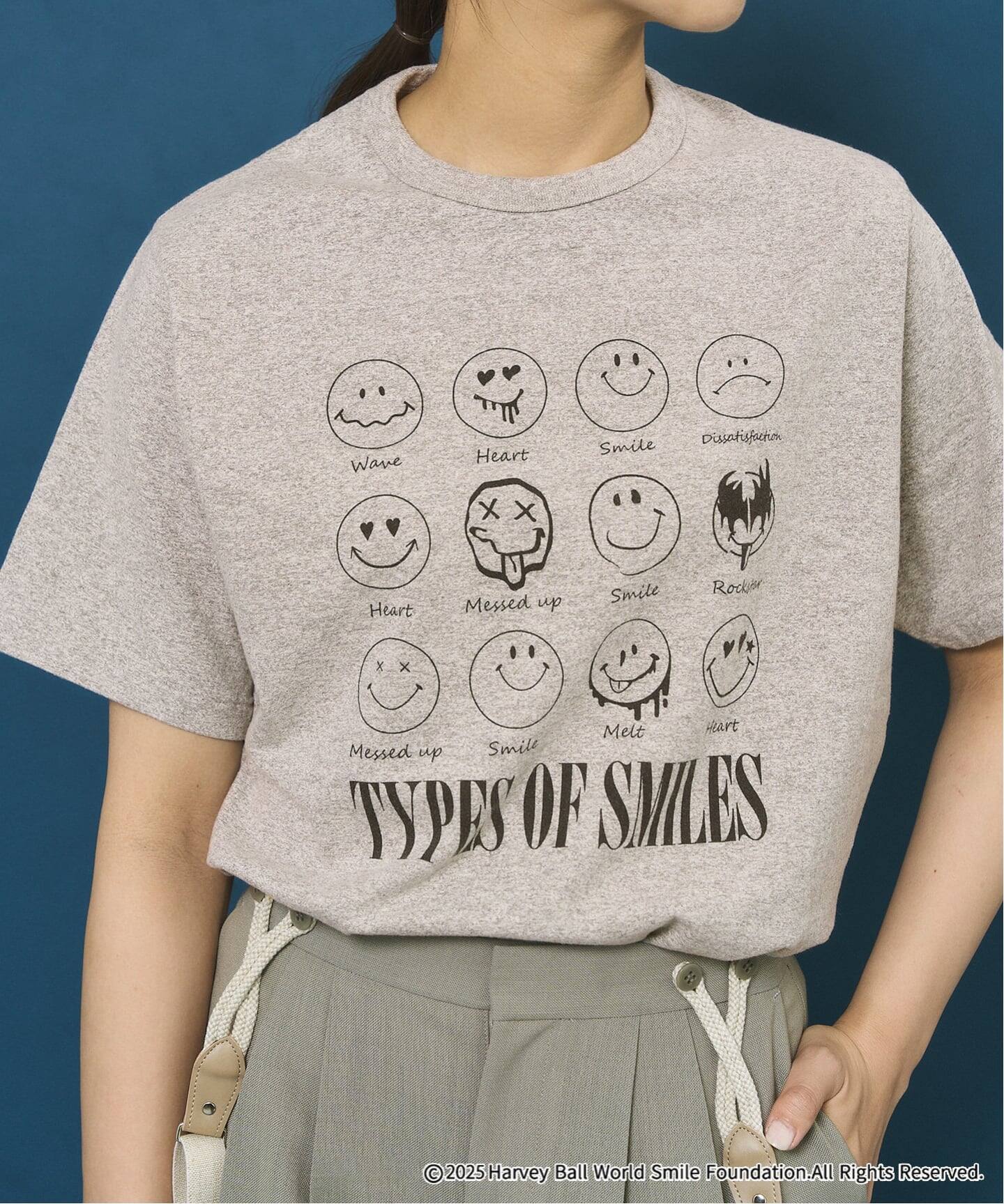 OUT OF FRAMe 8812melangeTシャツ SMILE（Tシャツ／カットソー