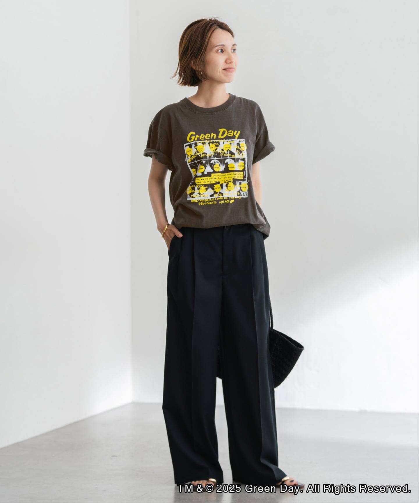 FRAMeWORK - FRAMe WORK ビッグシルエットプリントTee GLOLY OUT OF FRAMe bandTシャツ GreenDay（Tシャツ／カットソー