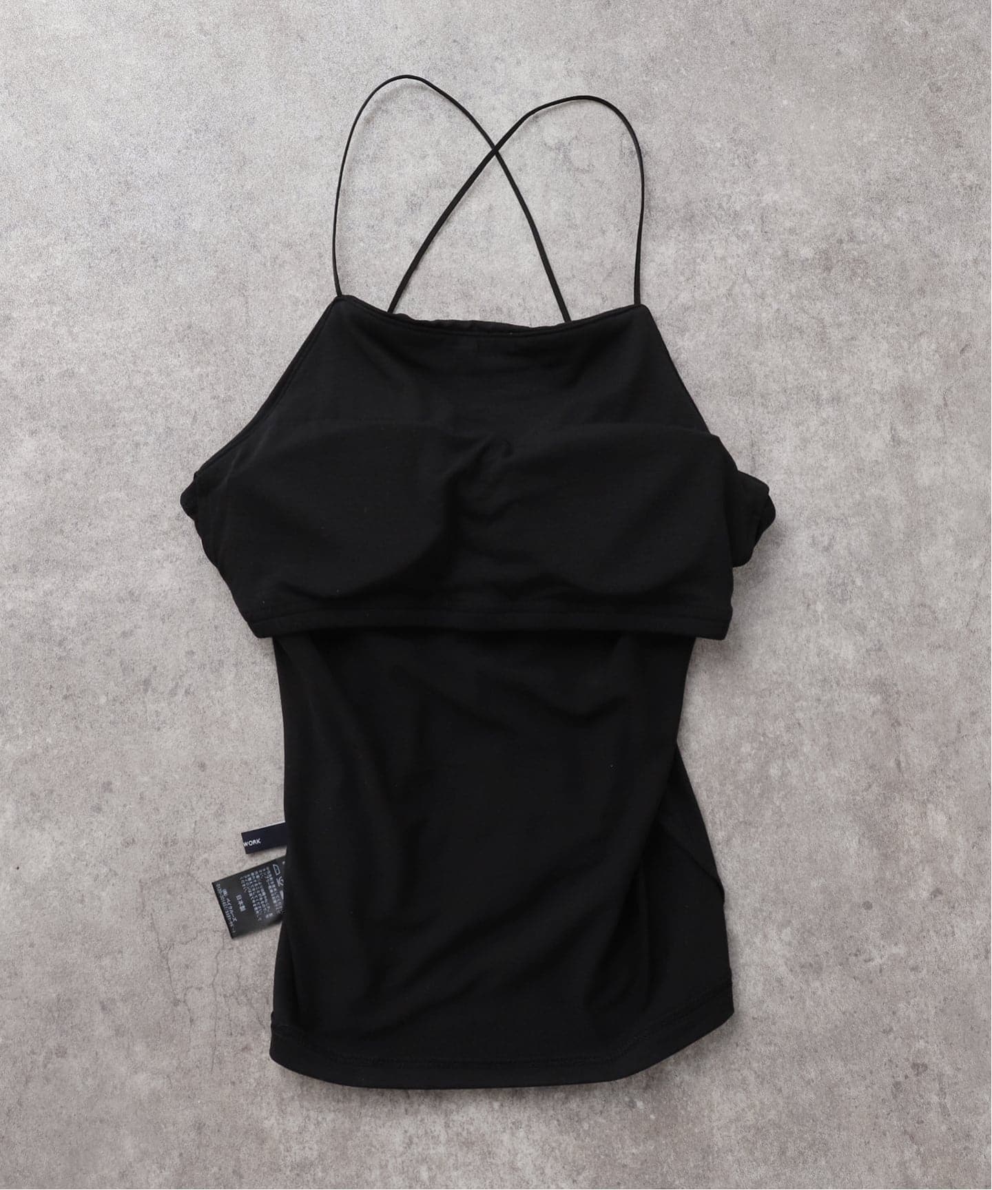 バッククロスキャミソール（カップ付きインナー）｜FRAMeWORK