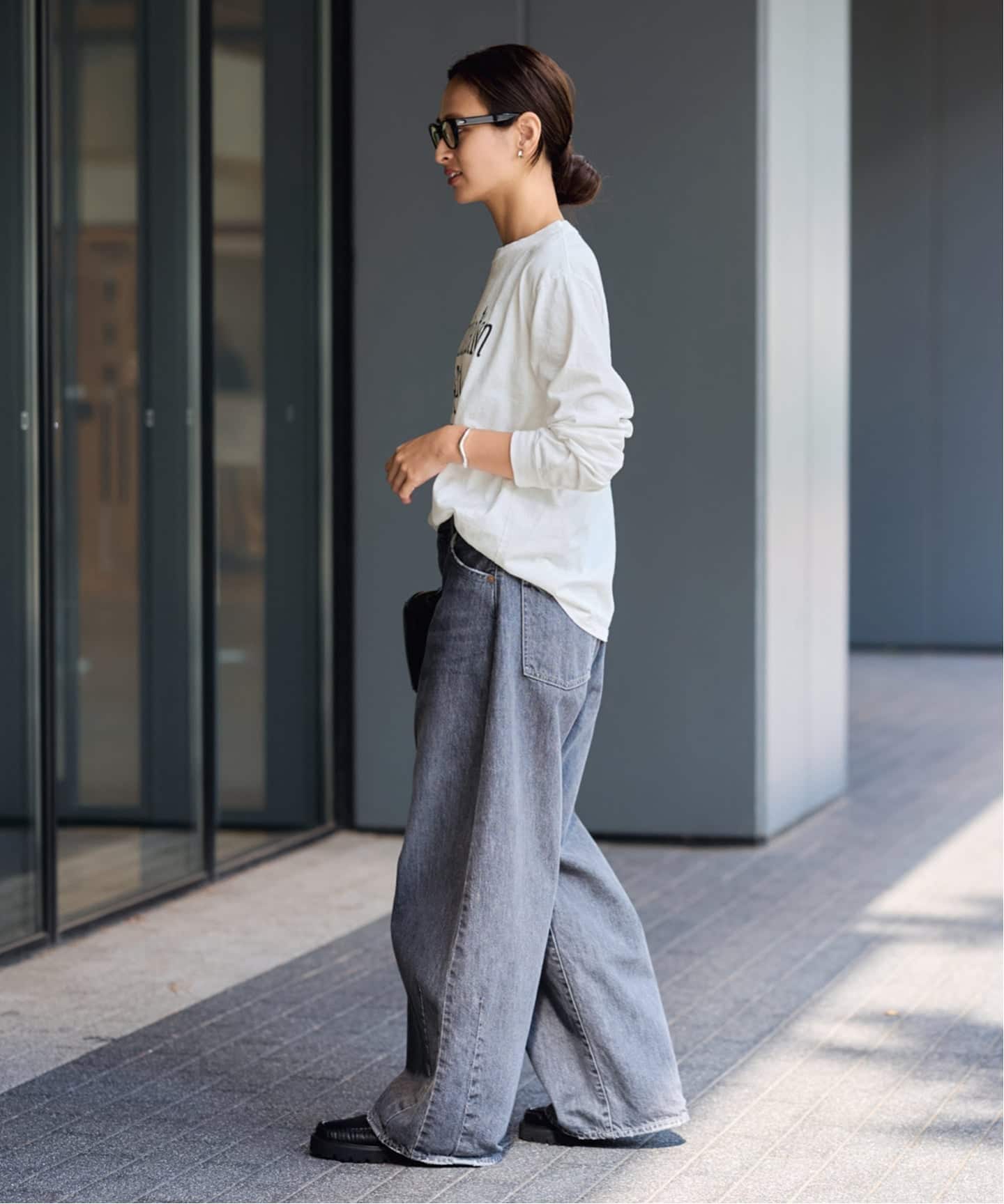 メッセージロゴロングTシャツ（Tシャツ／カットソー）｜FRAMeWORK