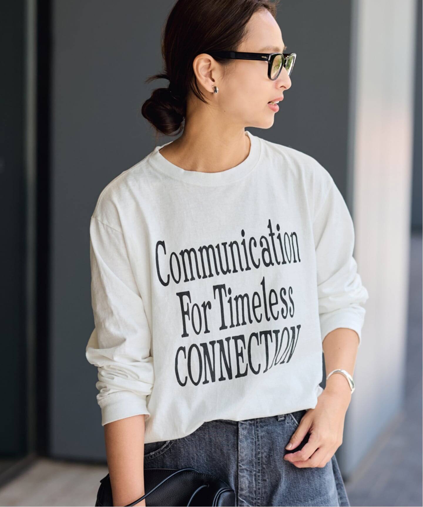 メッセージロゴロングTシャツ（Tシャツ／カットソー）｜FRAMeWORK