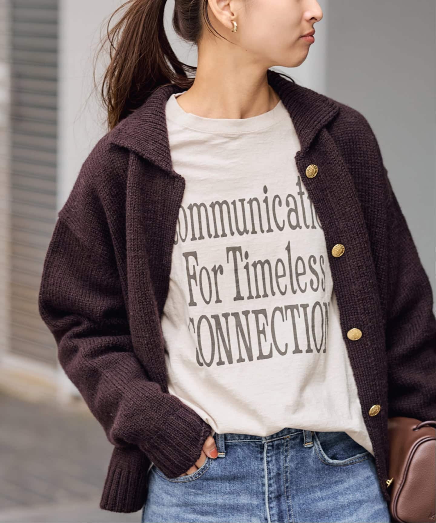 メッセージロゴロングTシャツ（Tシャツ／カットソー）｜FRAMeWORK