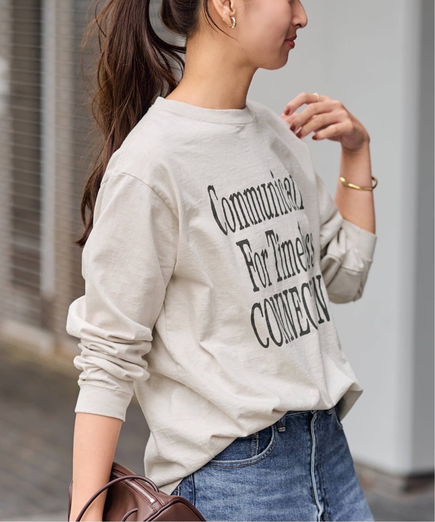 メッセージロゴロングTシャツ（Tシャツ／カットソー）｜FRAMeWORK