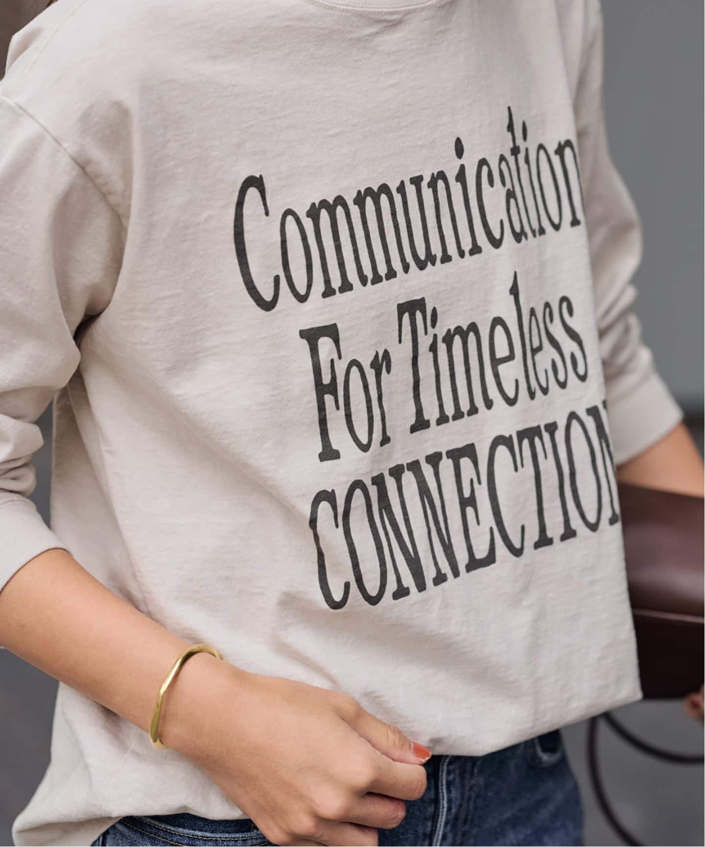 メッセージロゴロングTシャツ（Tシャツ／カットソー）｜FRAMeWORK