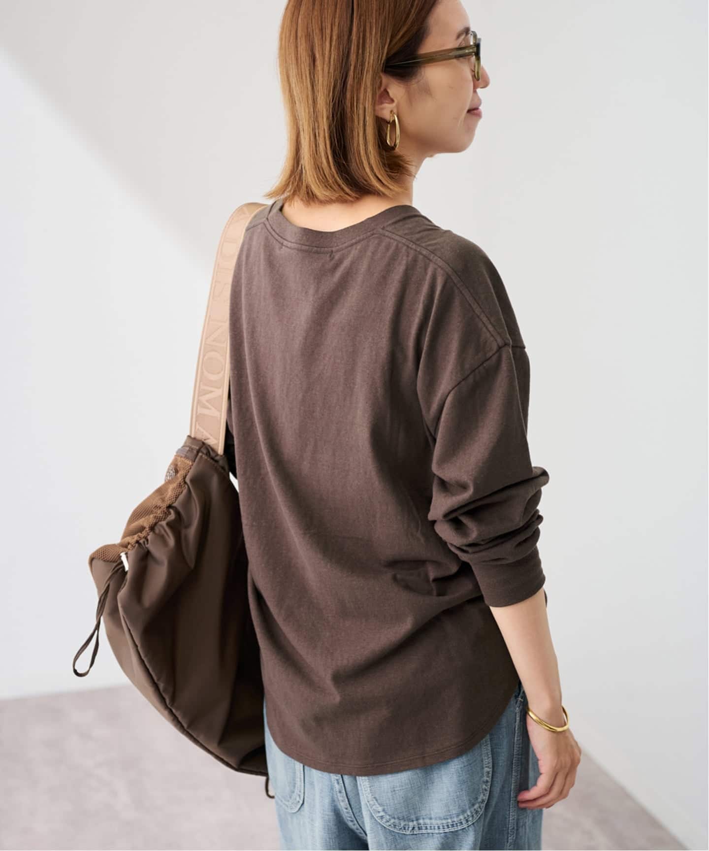 ラフィー天竺Vネックプルオーバー（Tシャツ／カットソー