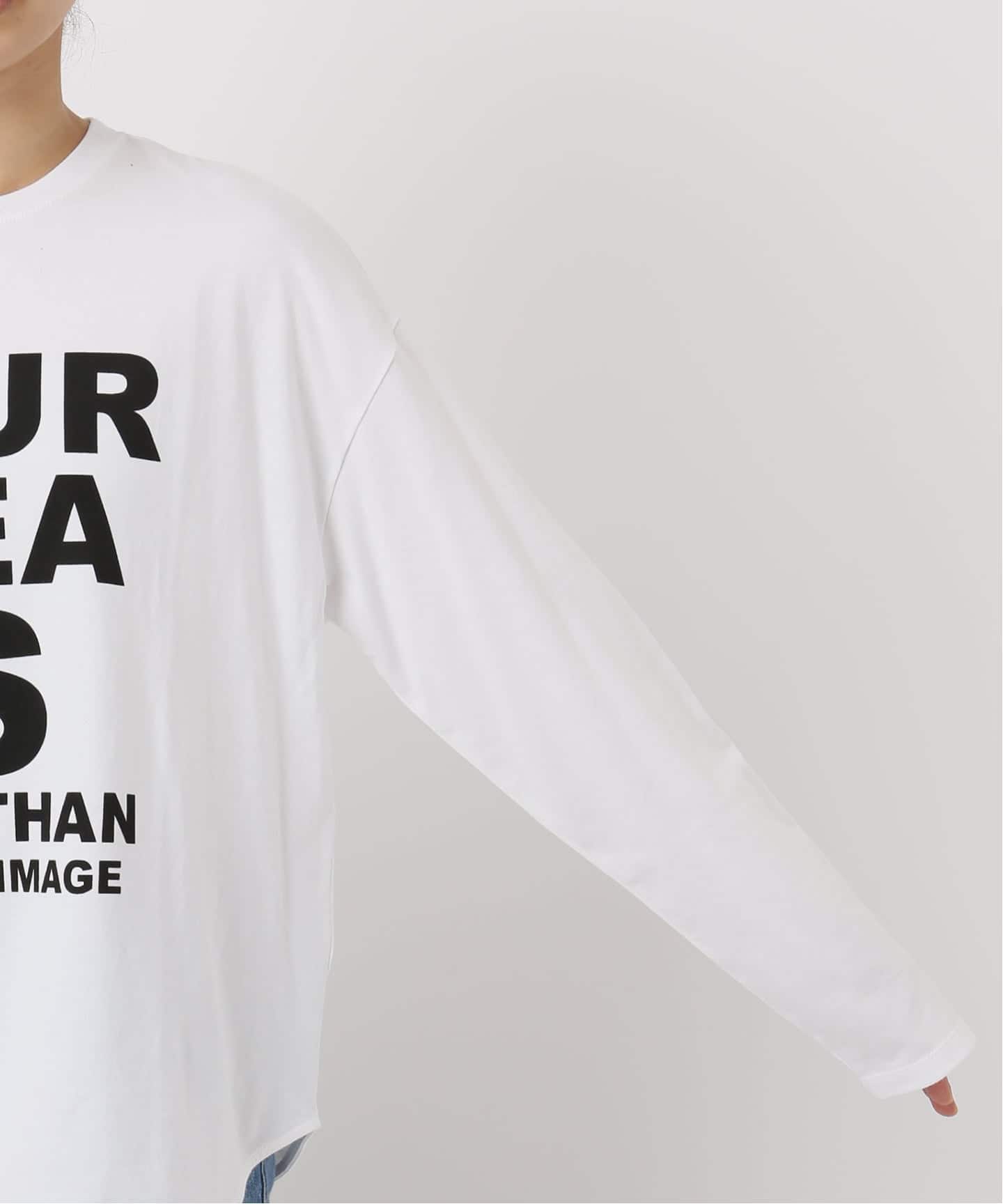 FRAMeWORK ロゴロンT セール】【haru×FRAMeWORK】ロゴロンT（Tシャツ/カットソー