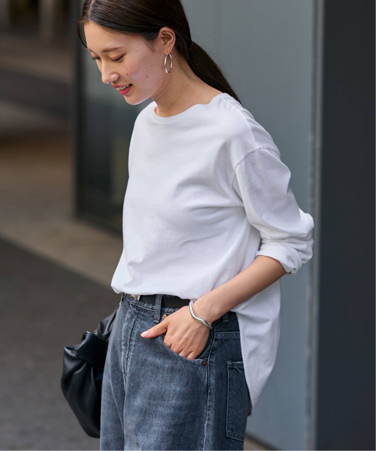 ≪追加≫コットン天竺ラウンドヘム（Tシャツ／カットソー）｜FRAMeWORK  