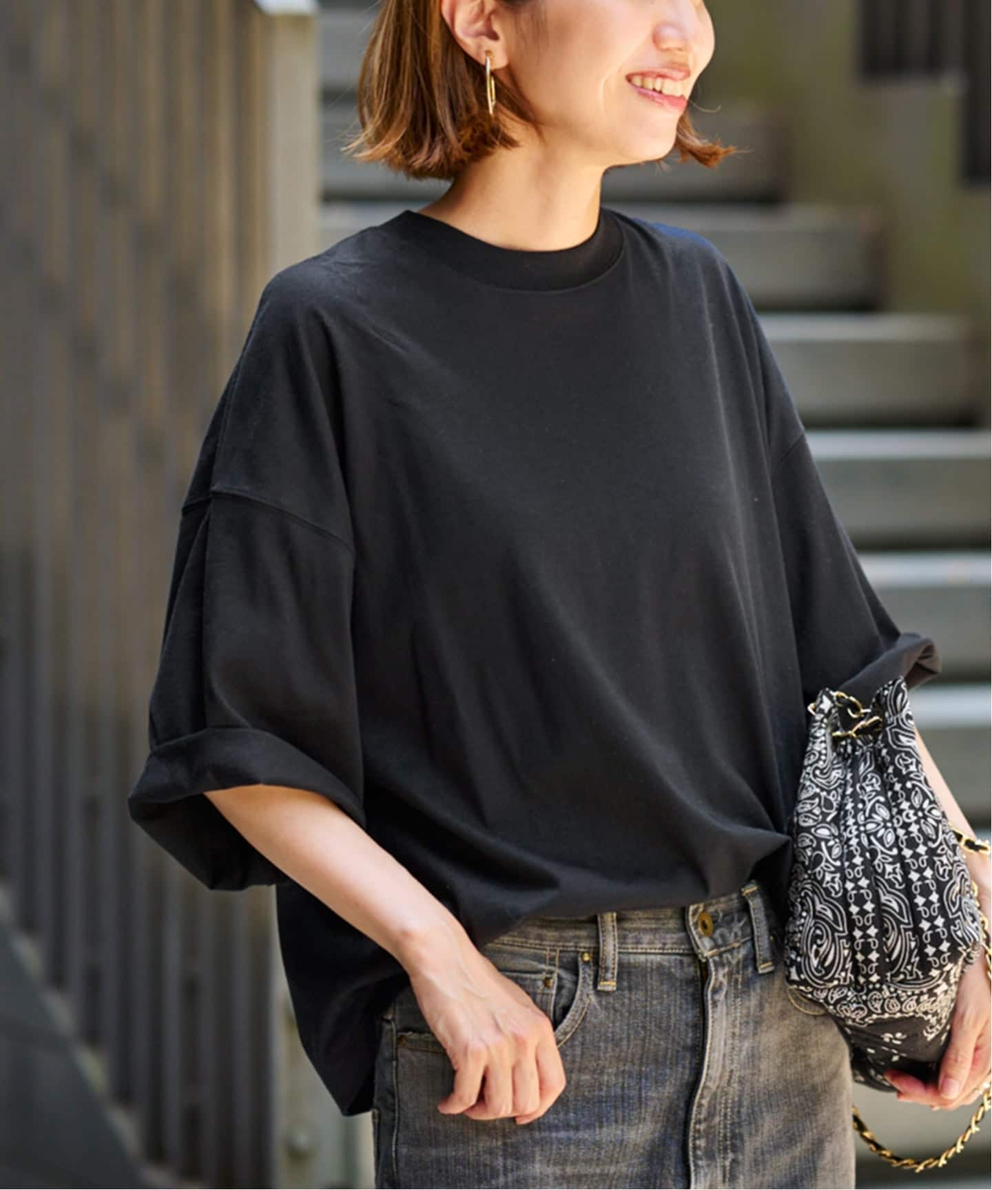 tシャツ 「追加」モックネックTシャツ2 レディース FRAMeWORK tシャツ 「追加」モックネックTシャツ レディース