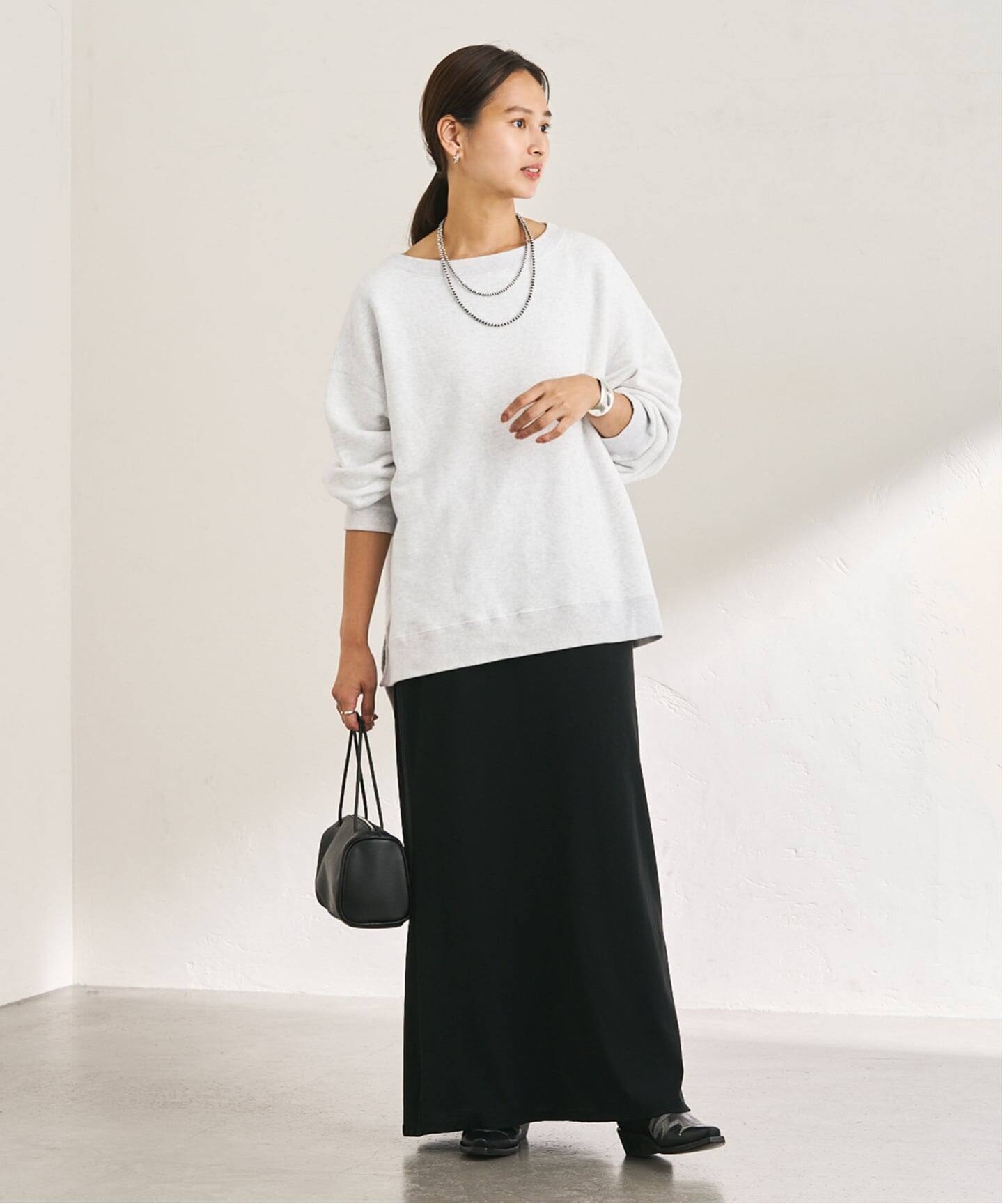FRAMeWORK ボートネックワイドスウェット3 ≪一部カラーWEB限定 / 追加≫ボートネックワイドスウェット