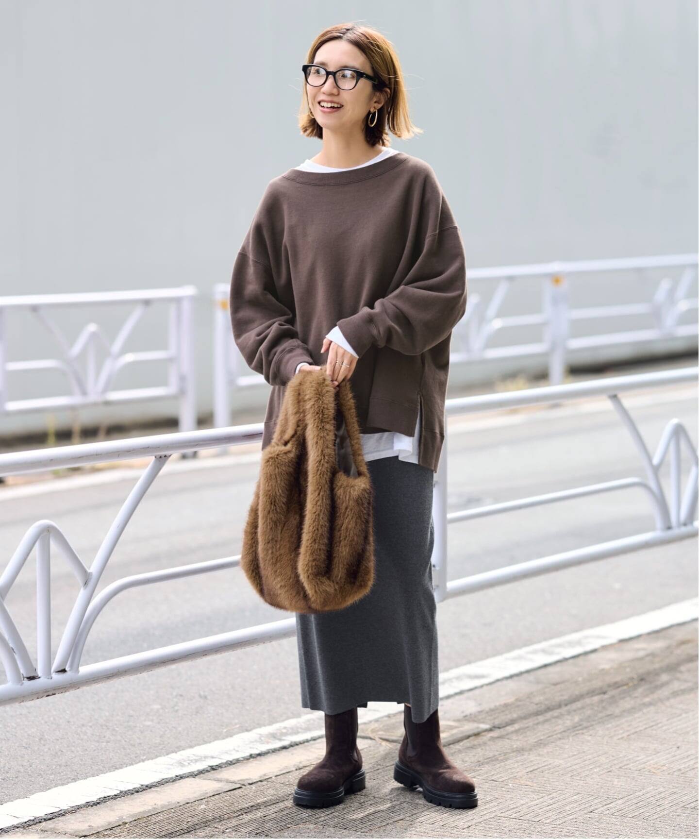 ≪一部カラーWEB限定 / 追加≫ボートネックワイドスウェット