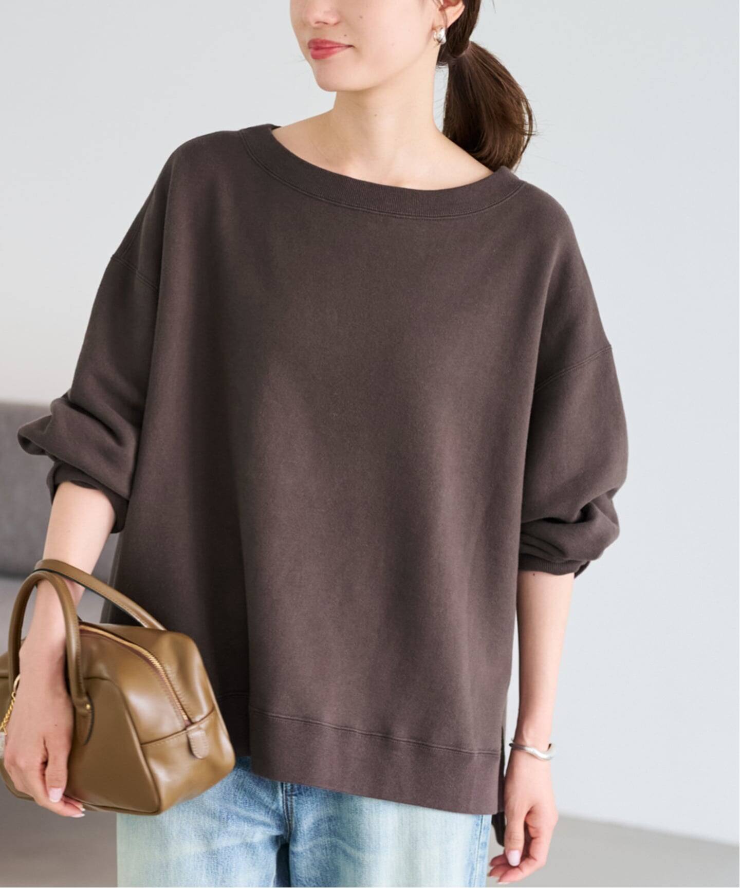 ≪一部カラーWEB限定 / 追加≫ボートネックワイドスウェット