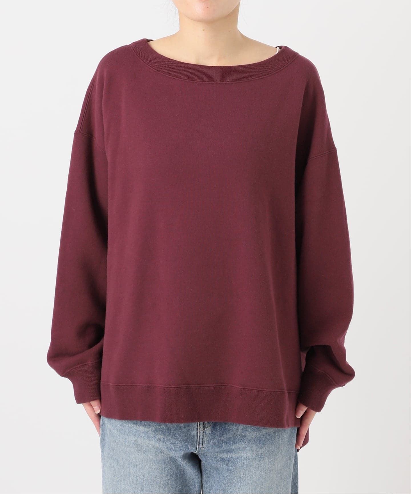 ≪一部カラーWEB限定 / 追加予約≫ボートネックワイドスウェット