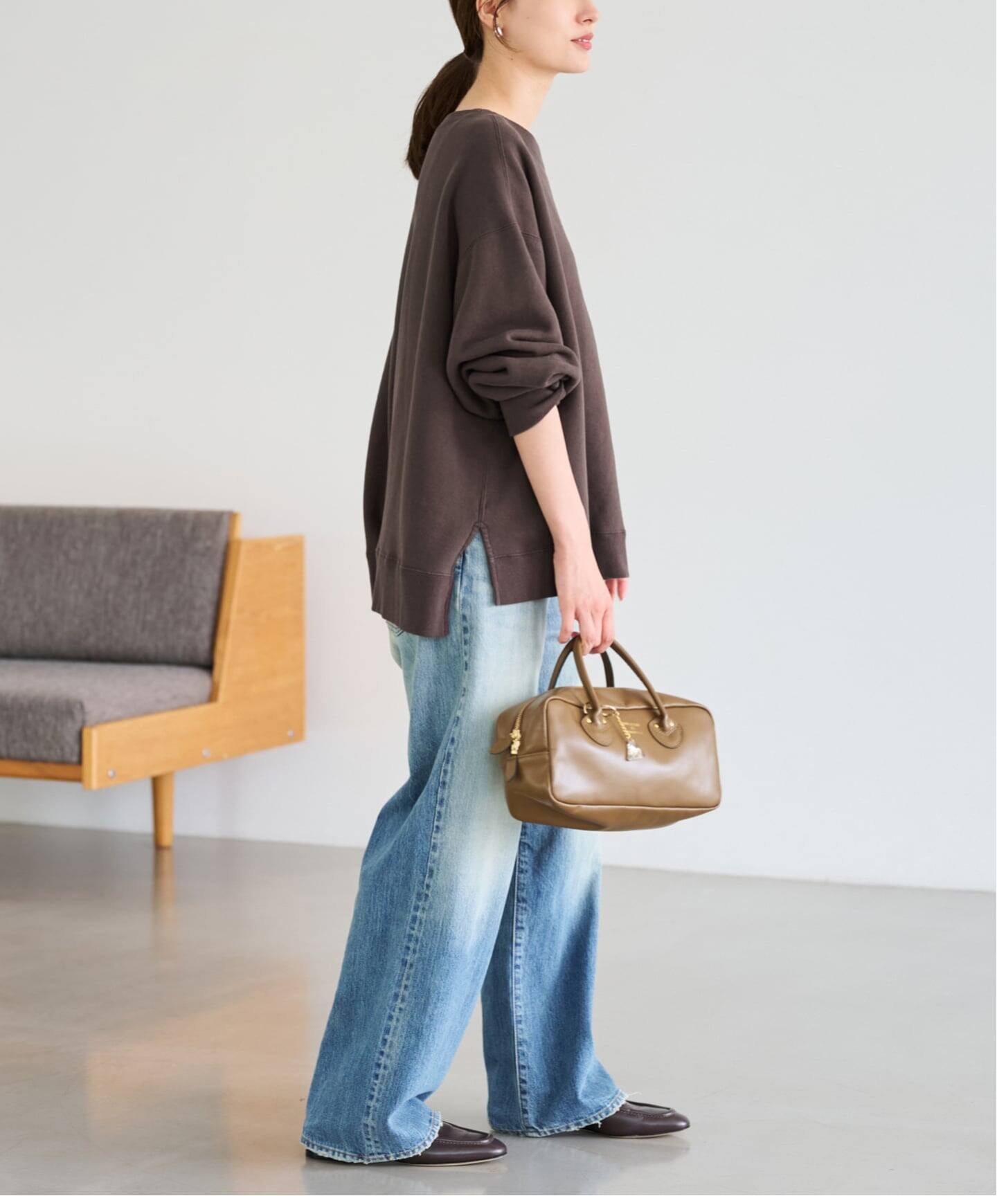 ≪一部カラーWEB限定 / 追加≫ボートネックワイドスウェット 2