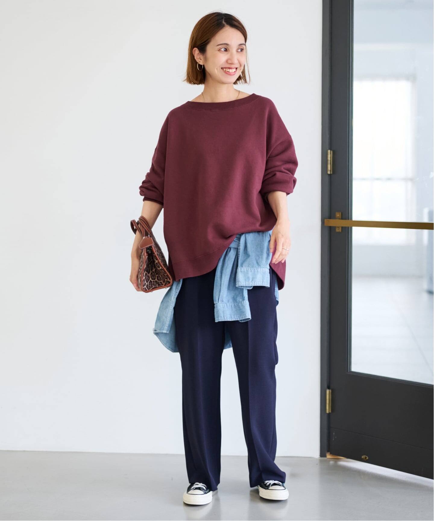 【FRAMeWORK】ボートネックワイドスウェット ボートネックワイドスウェット（スウェット）｜FRAMeWORK