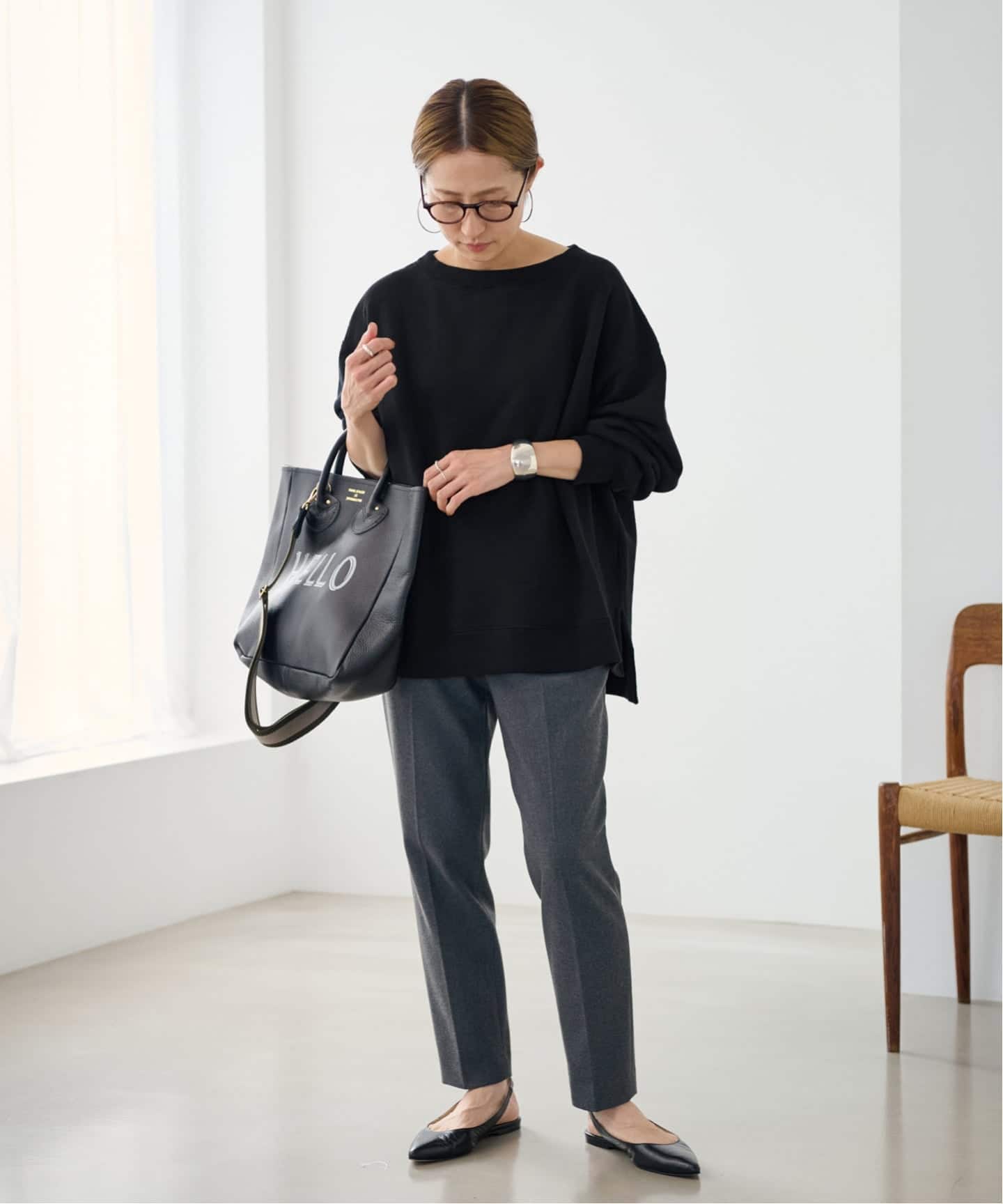 ≪一部カラーWEB限定 / 追加≫ボートネックワイドスウェット 3