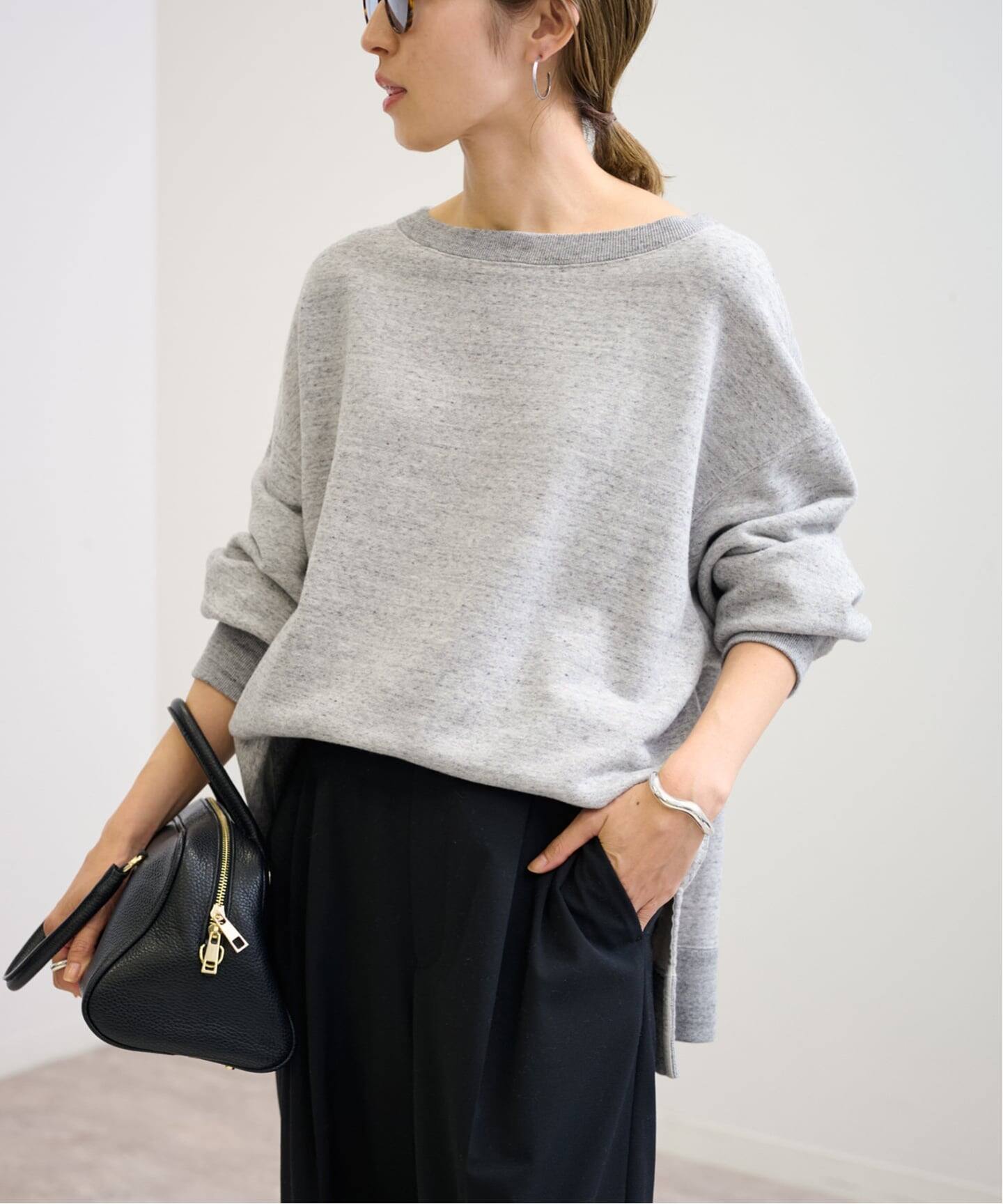 ≪一部カラーWEB限定 / 追加≫ボートネックワイドスウェット 3