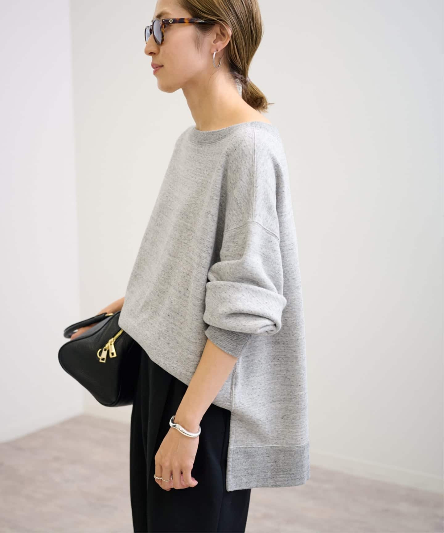 ≪一部カラーWEB限定 / 追加≫ボートネックワイドスウェット 3