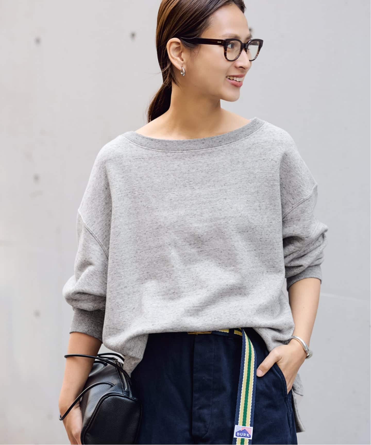 ≪一部カラーWEB限定 / 追加予約≫ボートネックワイドスウェット