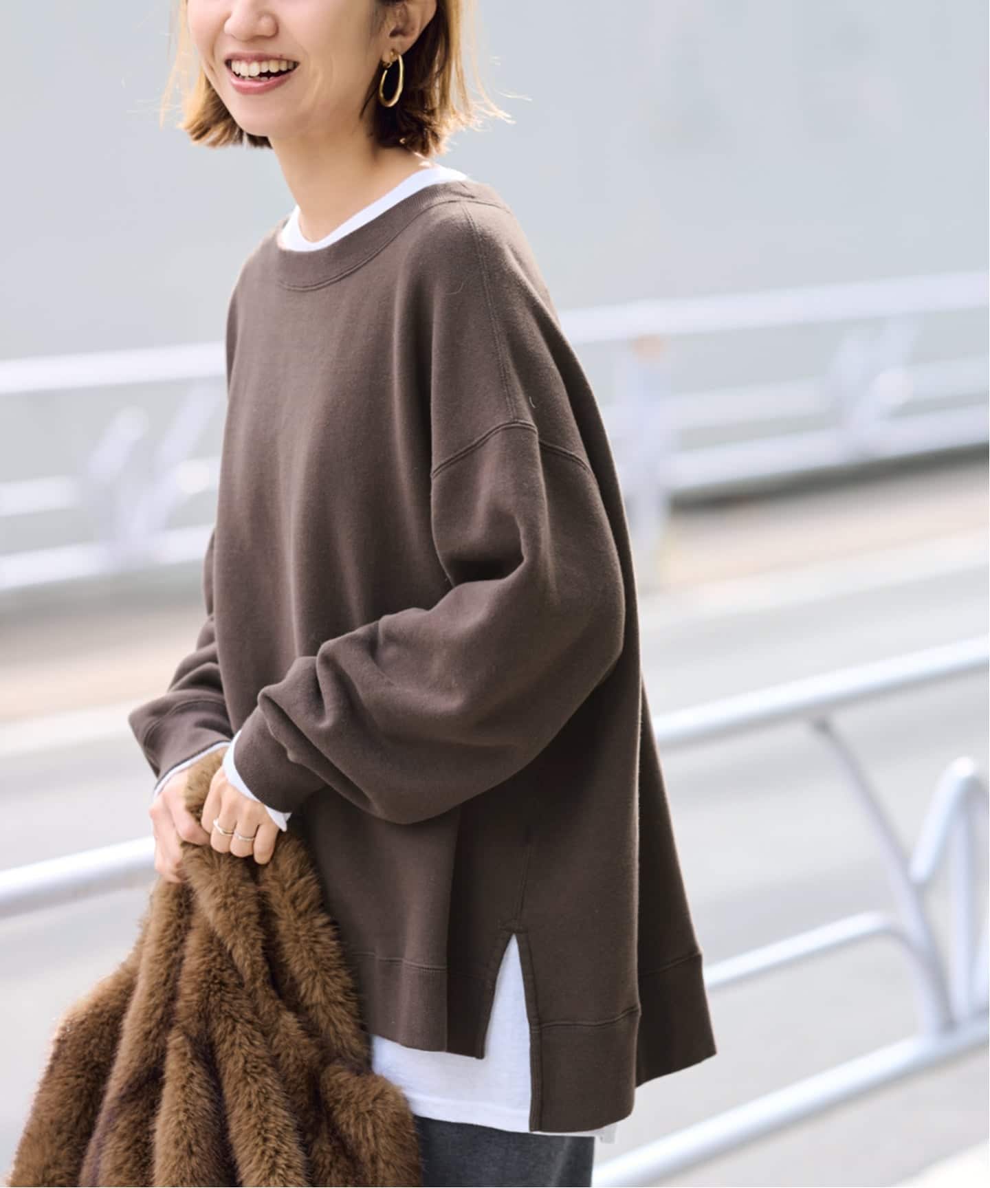 ≪一部カラーWEB限定 / 追加≫ボートネックワイドスウェット 3