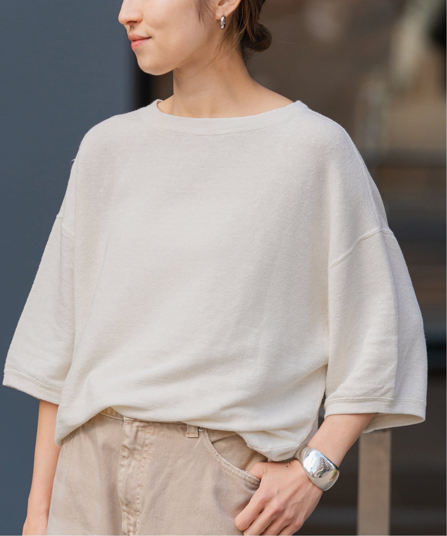 LINEN TERRY LOOSEプルオーバー（Tシャツ／カットソー