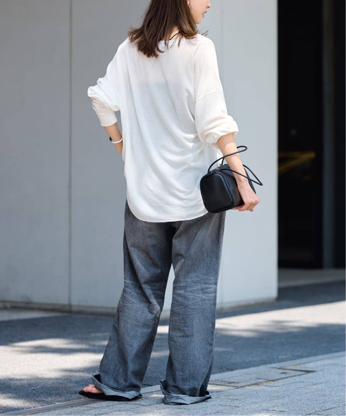 FRAMeWORK サーフニットヘンリーTee グレー ≪追加≫サーフニットヘンリーTee（Tシャツ／カットソー