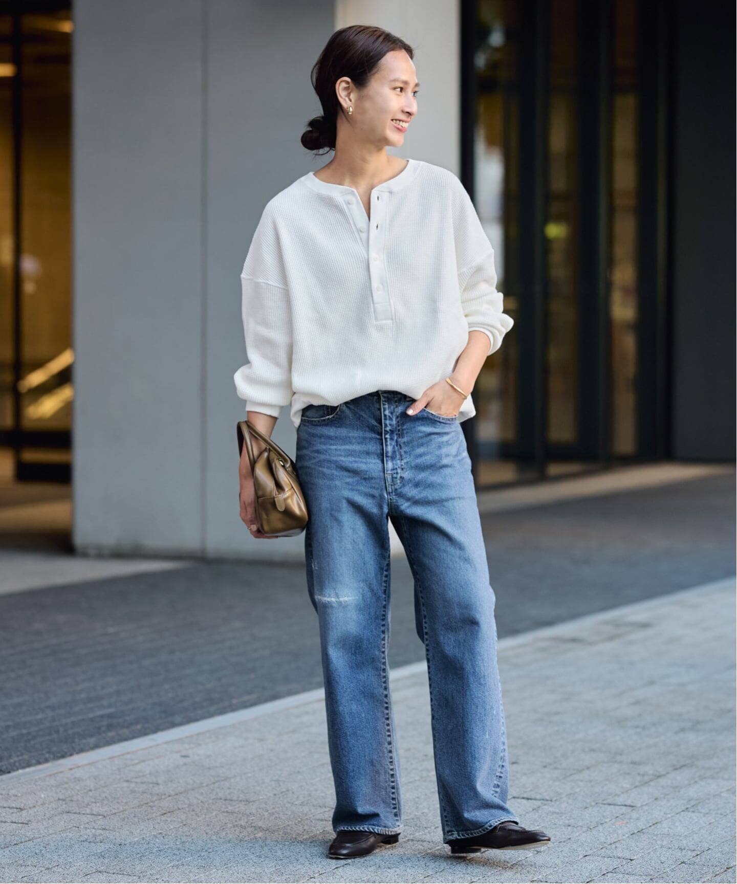 【美品】FRAMeWORK （フレームワーク）ワッフルヘンリープルオーバー ≪追加≫ワッフルヘンリープルオーバー（Tシャツ／カットソー