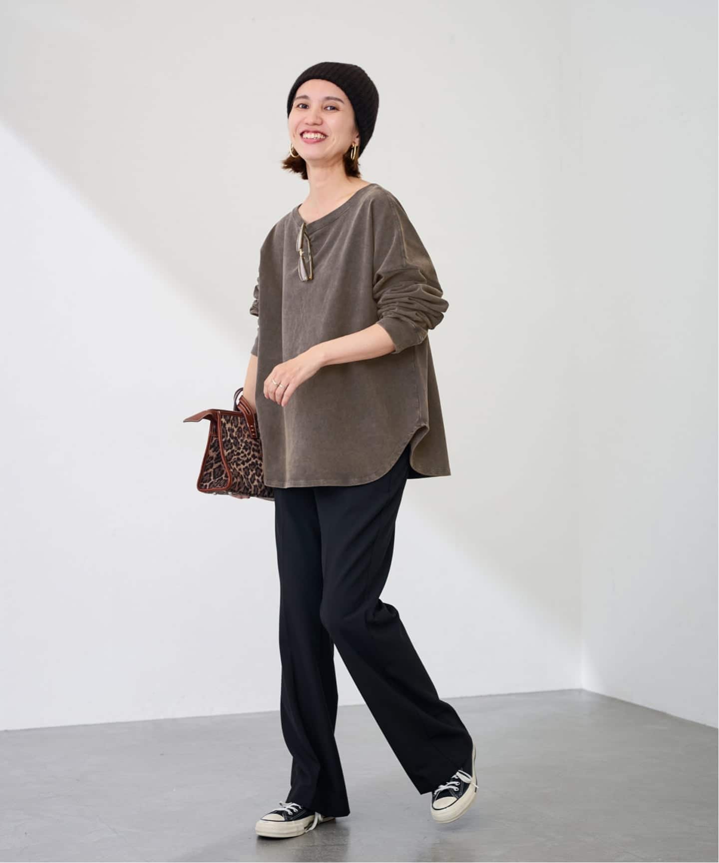 ウェットオゾン加工L/Tee　グレー　フレームワーク フレームワーク FRAMeWORK ≪予約≫ウェットオゾン加工L/Tee