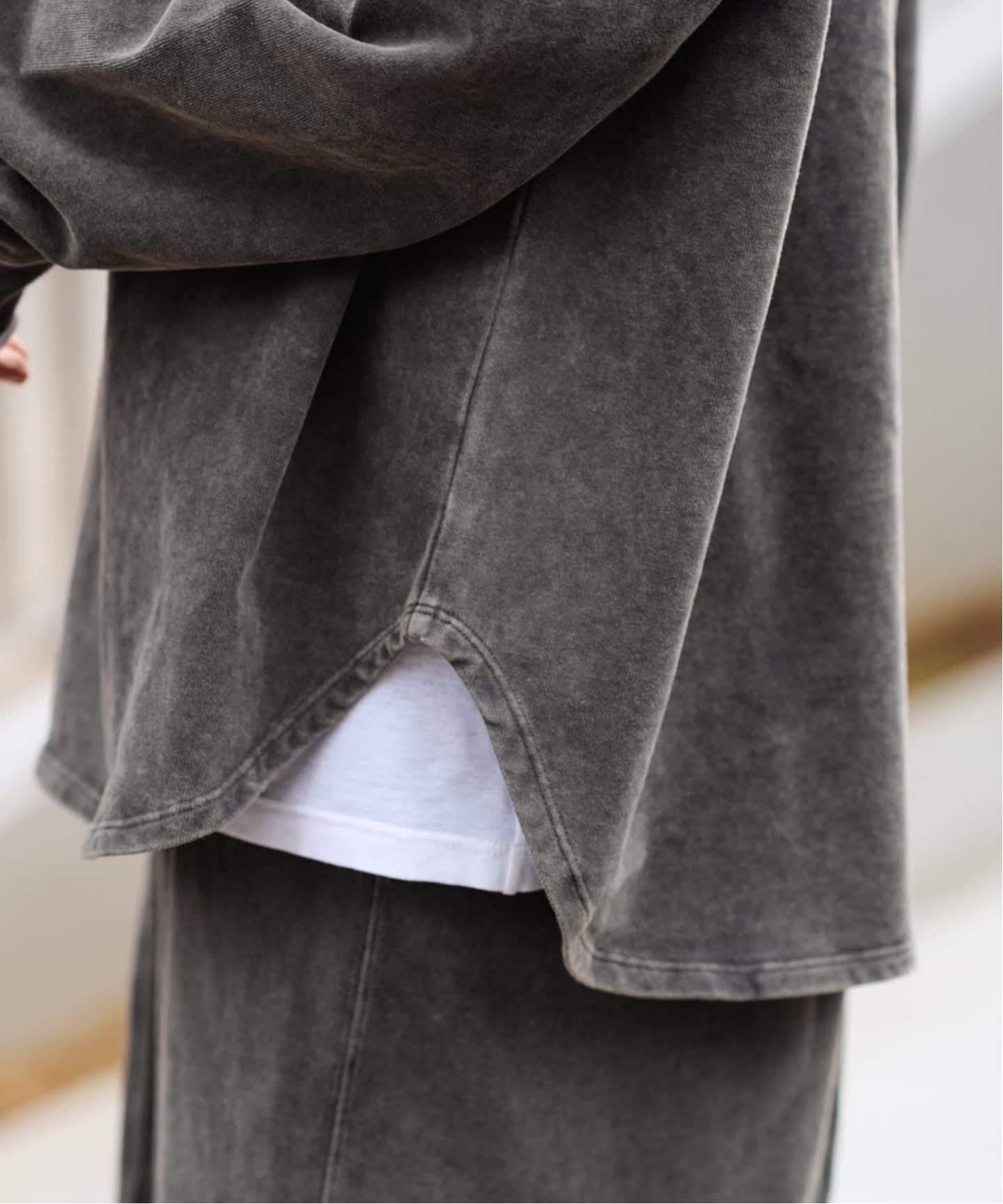 ウェットオゾン加工L/Tee　グレー　フレームワーク フレームワーク FRAMeWORK ≪予約≫ウェットオゾン加工L/Tee （グレー