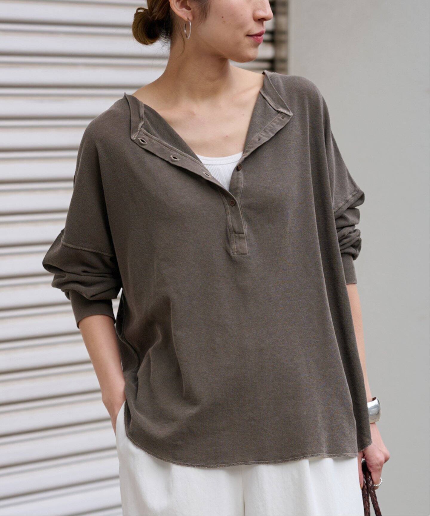 ミイミ様　サーフニットヘンリーTEE フレームワーク サーフニットヘンリーTee（Tシャツ／カットソー）｜FRAMeWORK