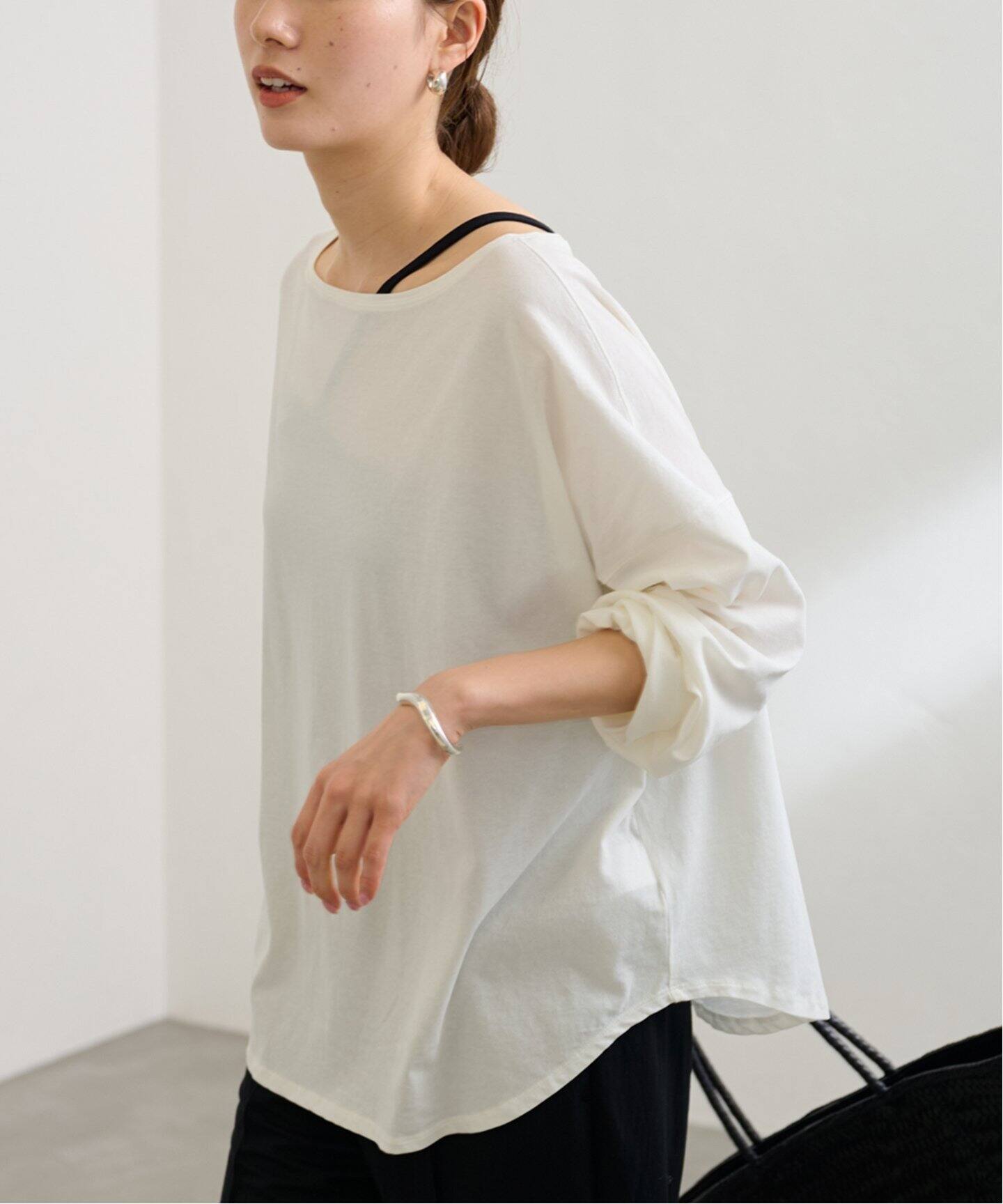 FRAMeWORK ドライタッチコットンL/Tee