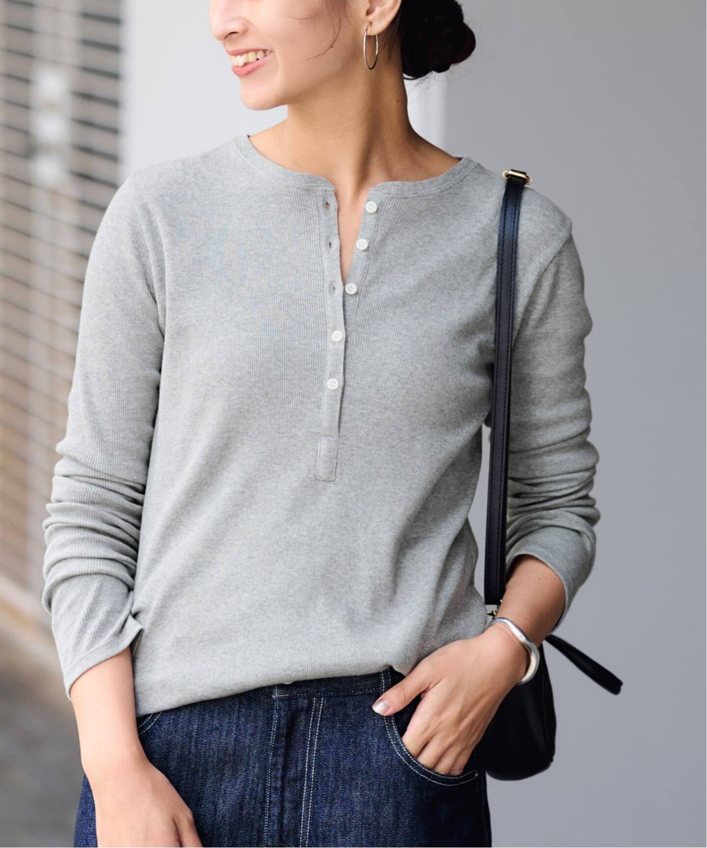 フレームワーク　コットンリブヘンリーカットソー コットンリブヘンリーカットソー（Tシャツ／カットソー）｜FRAMeWORK