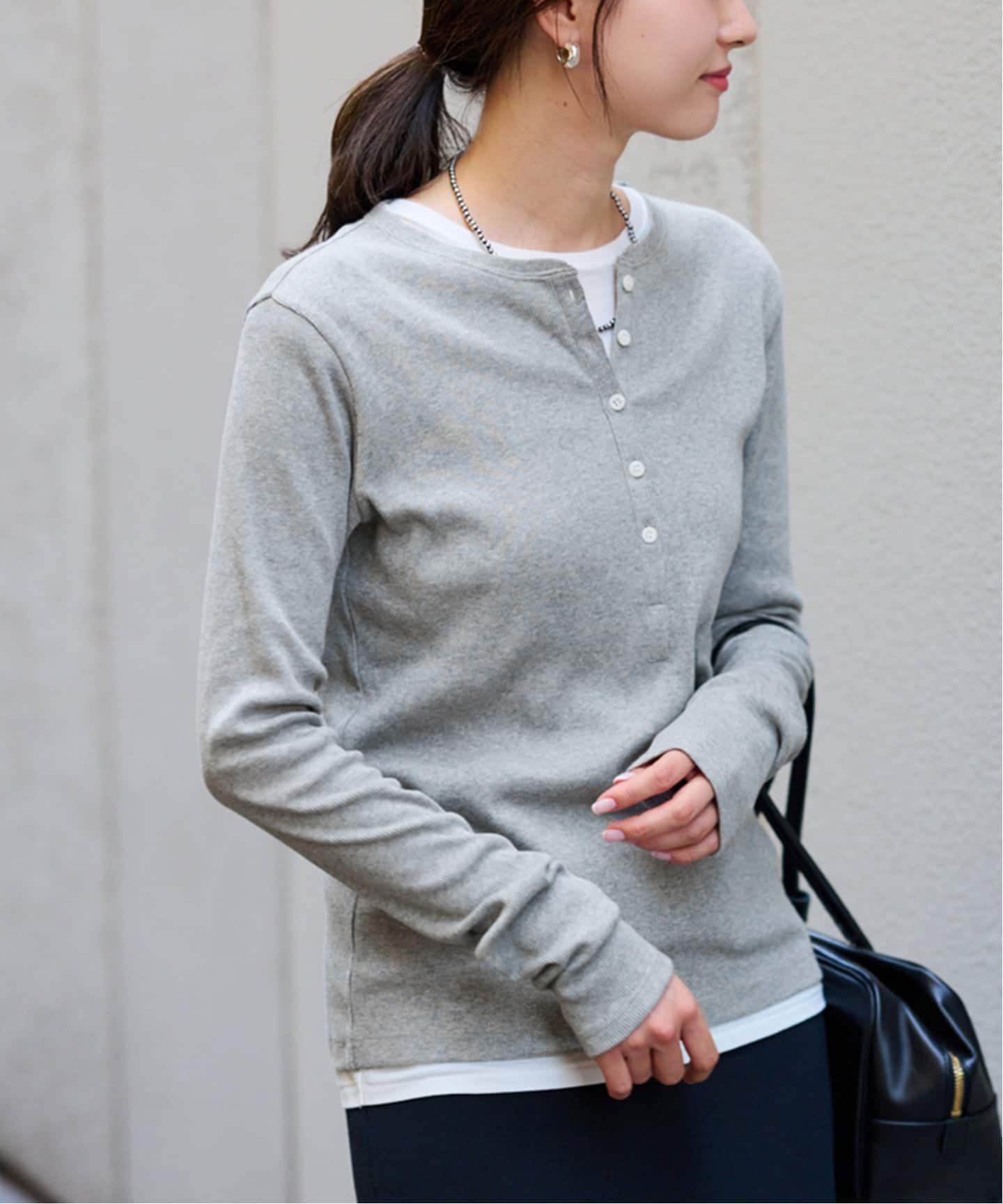 コットンリブヘンリーカットソー（Tシャツ／カットソー）｜FRAMeWORK