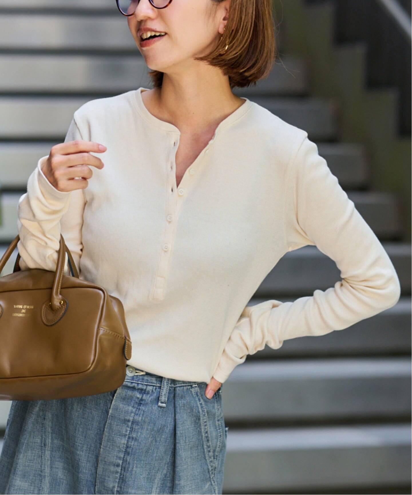 コットンリブヘンリーカットソー（Tシャツ／カットソー）｜FRAMeWORK