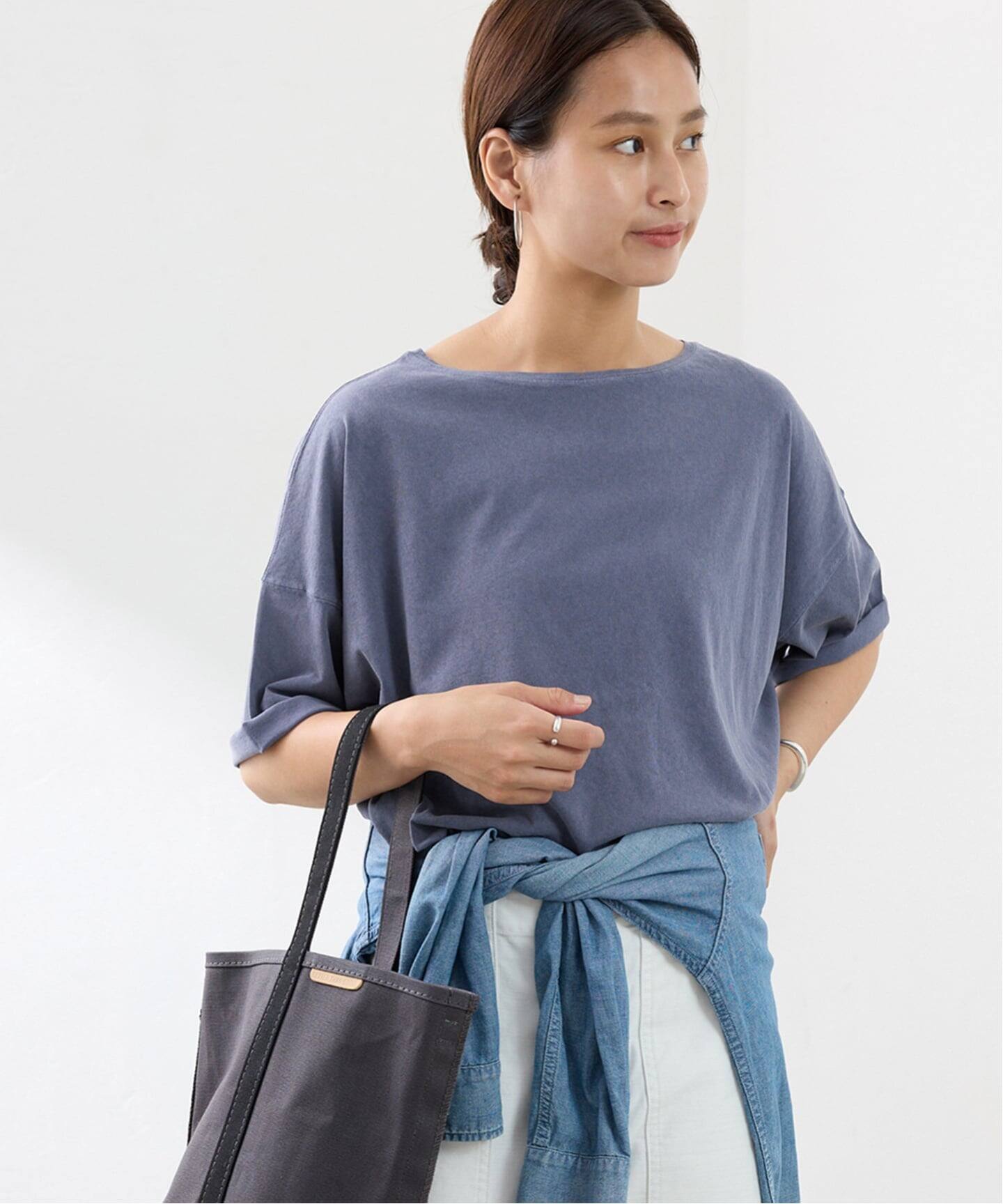 FRAMeWORKドライタッチコットンS/S-Tee2 FRAMeWORK】ドライタッチコットンS/S-Tee2 ネイビー ドライタッチ加工