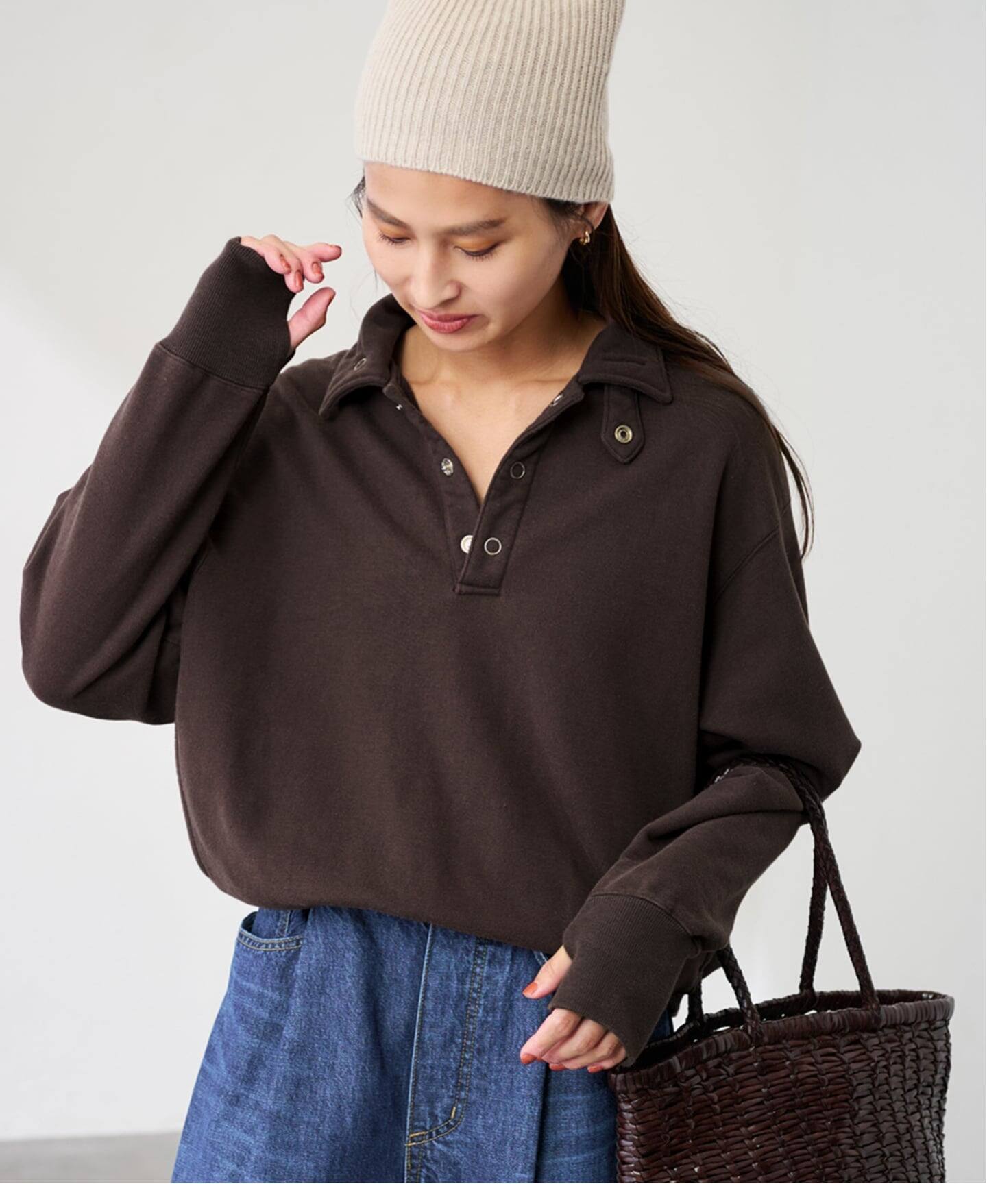 JANE SMITH/ジェーンスミス FROSTING COTTON FLEECE SNAP C