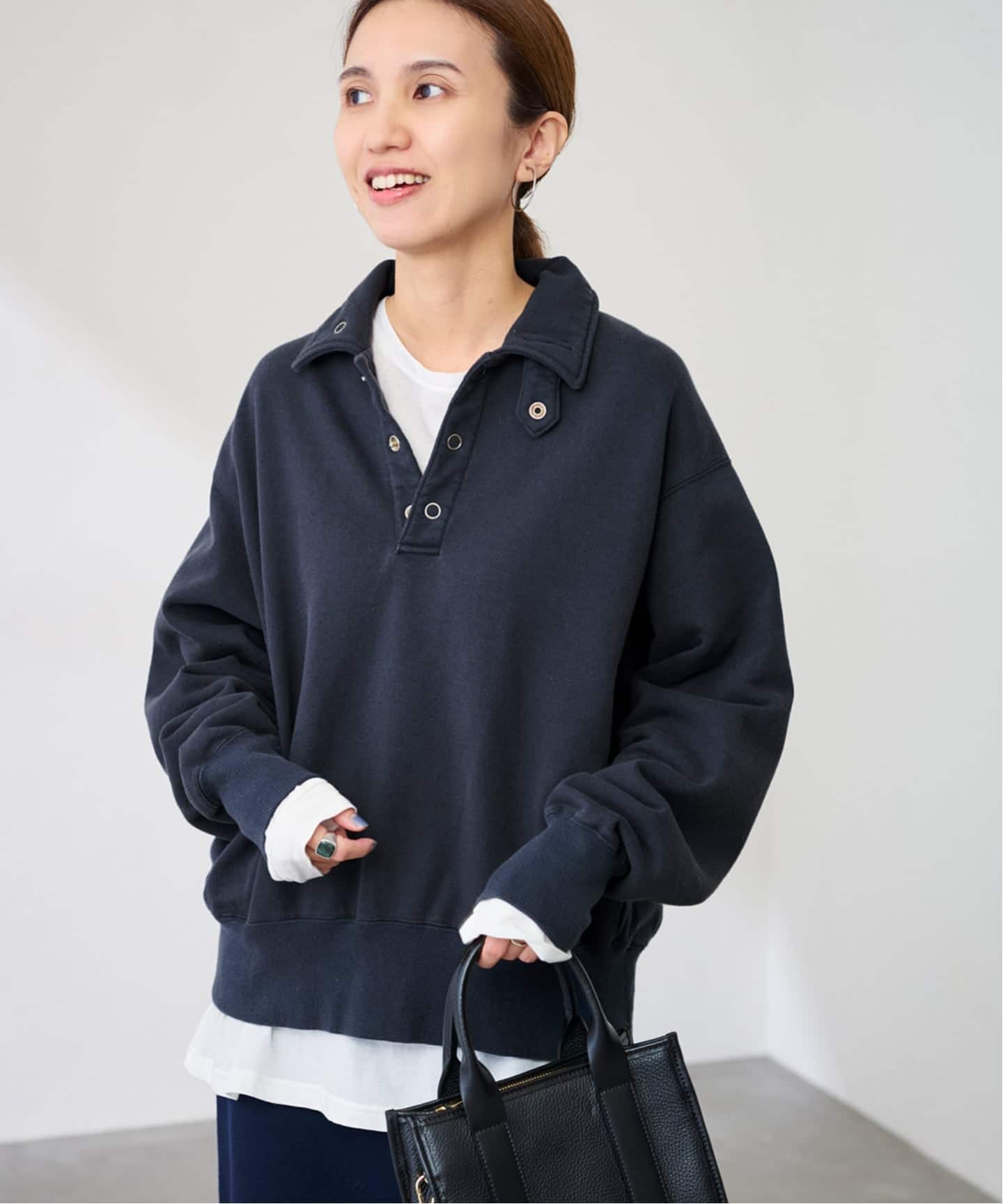 JANE SMITH/ジェーンスミス FROSTING COTTON FLEECE SNAP C