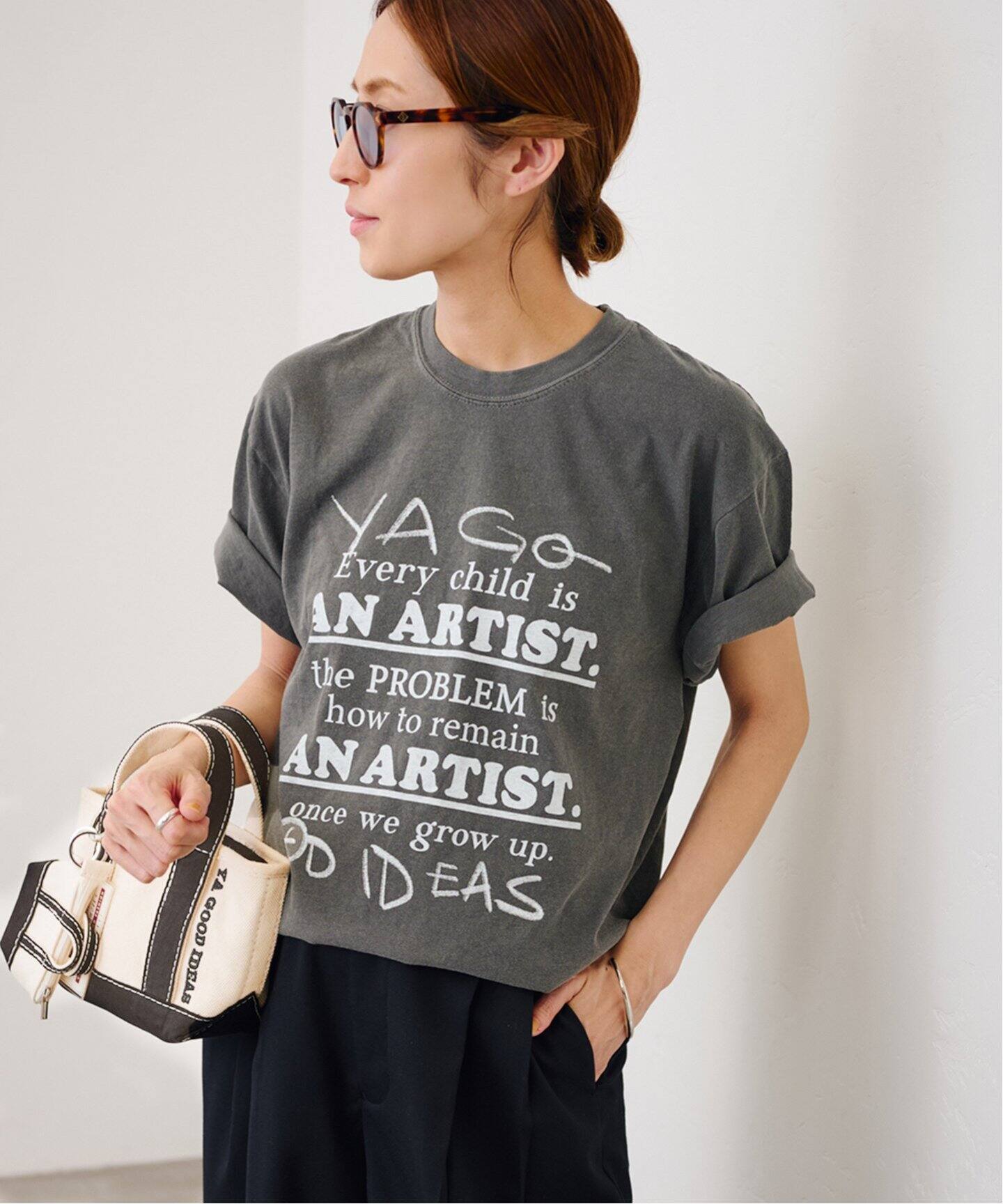 tシャツ YA GOOD IDEAS × KIBITZ HANDWKS MESSAGE TSHIRT レディース YA GOOD IDEAS × KIBITZ HANDWKS MESSAGE TSHIRT（Tシャツ