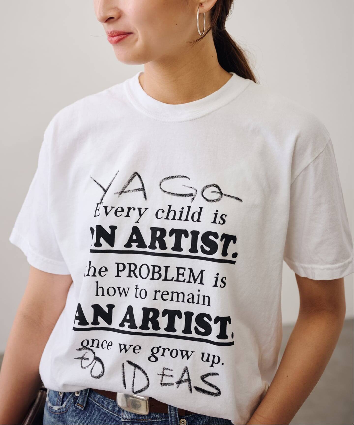 YA GOOD IDEAS × KIBITZ HANDWKS MESSAGE TSHIRT（Tシャツ