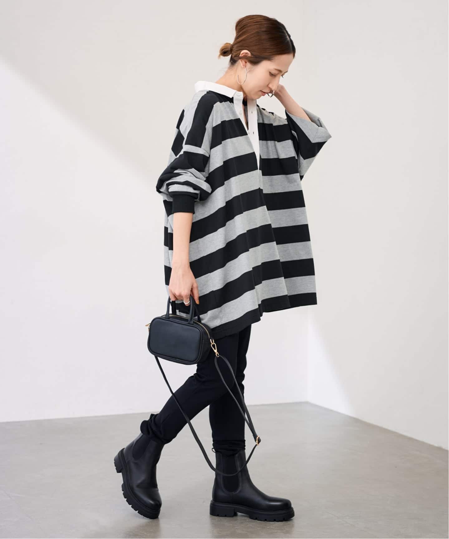 onit/オニット 別注OVERSIZE ボーダーラガーシャツ（Tシャツ