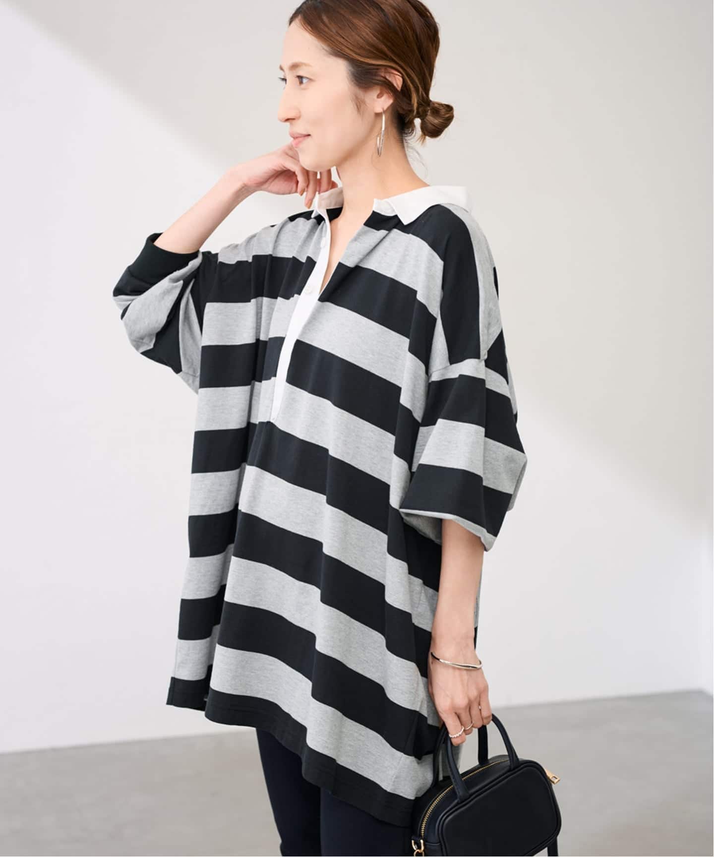 onit/オニット 別注OVERSIZE ボーダーラガーシャツ　フレームワーク onit/オニット 別注OVERSIZE ボーダーラガーシャツ（Tシャツ