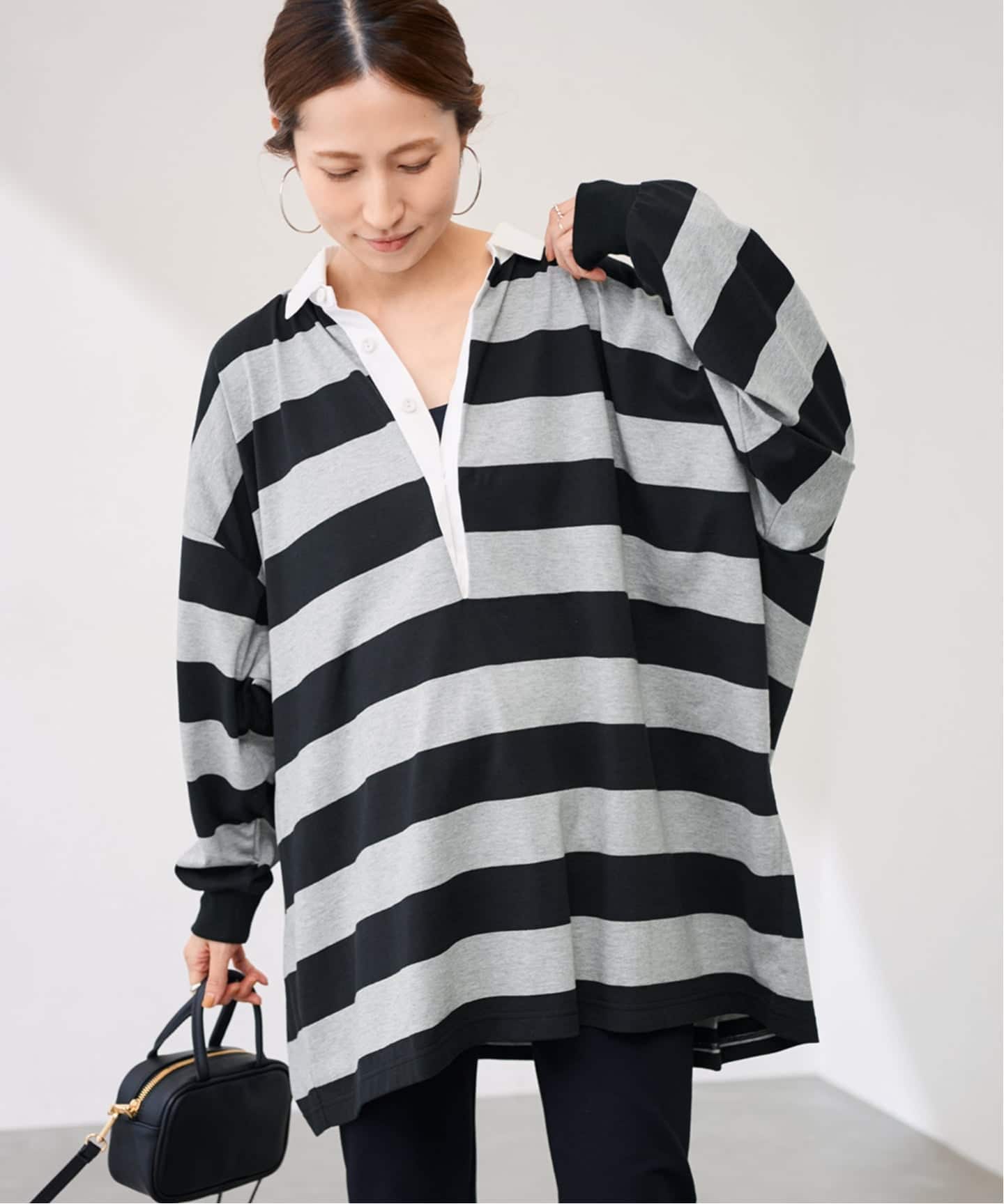 onit/オニット 別注OVERSIZE ボーダーラガーシャツ（Tシャツ