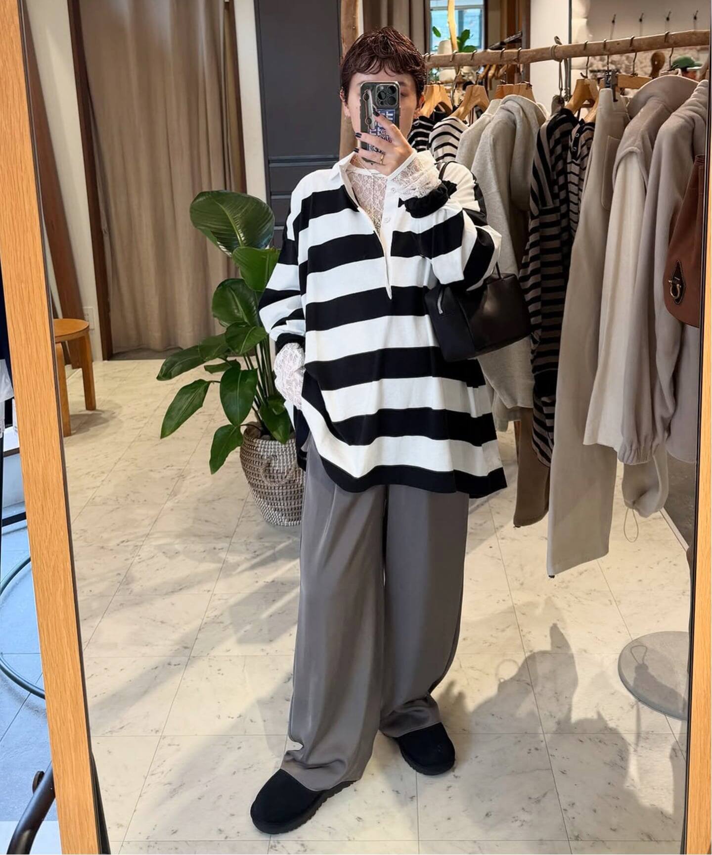 onit/オニット 別注OVERSIZE ボーダーラガーシャツ（Tシャツ