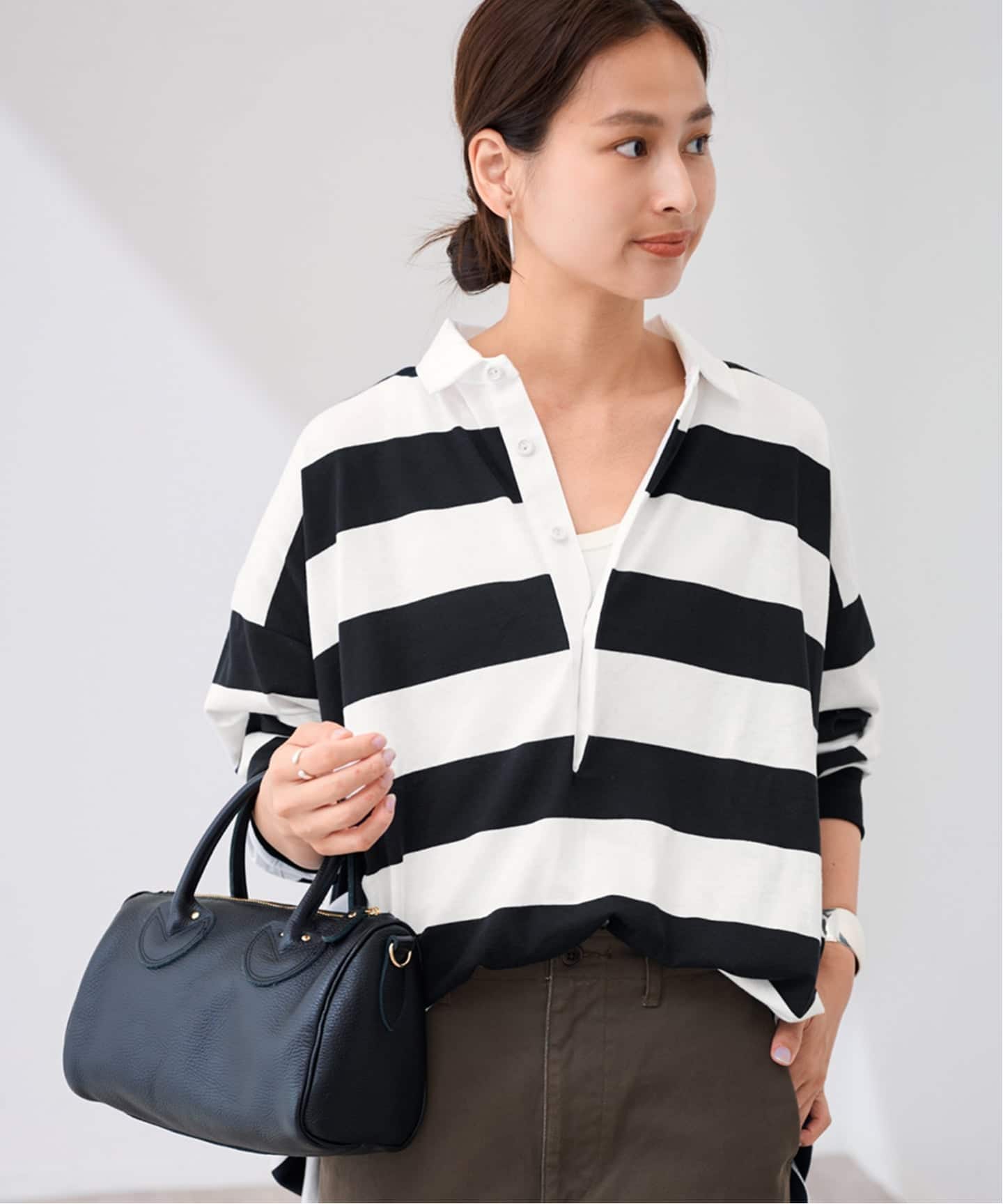 onit/オニット 別注OVERSIZE ボーダーラガーシャツ（Tシャツ
