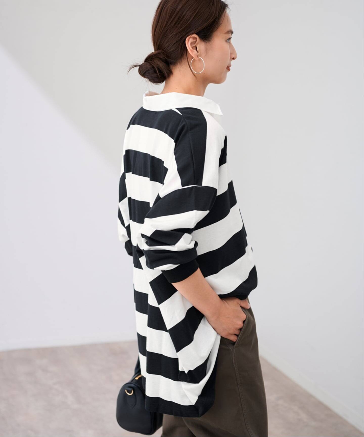 ≪予約≫onit/オニット 別注OVERSIZE ボーダーラガーシャツ（T