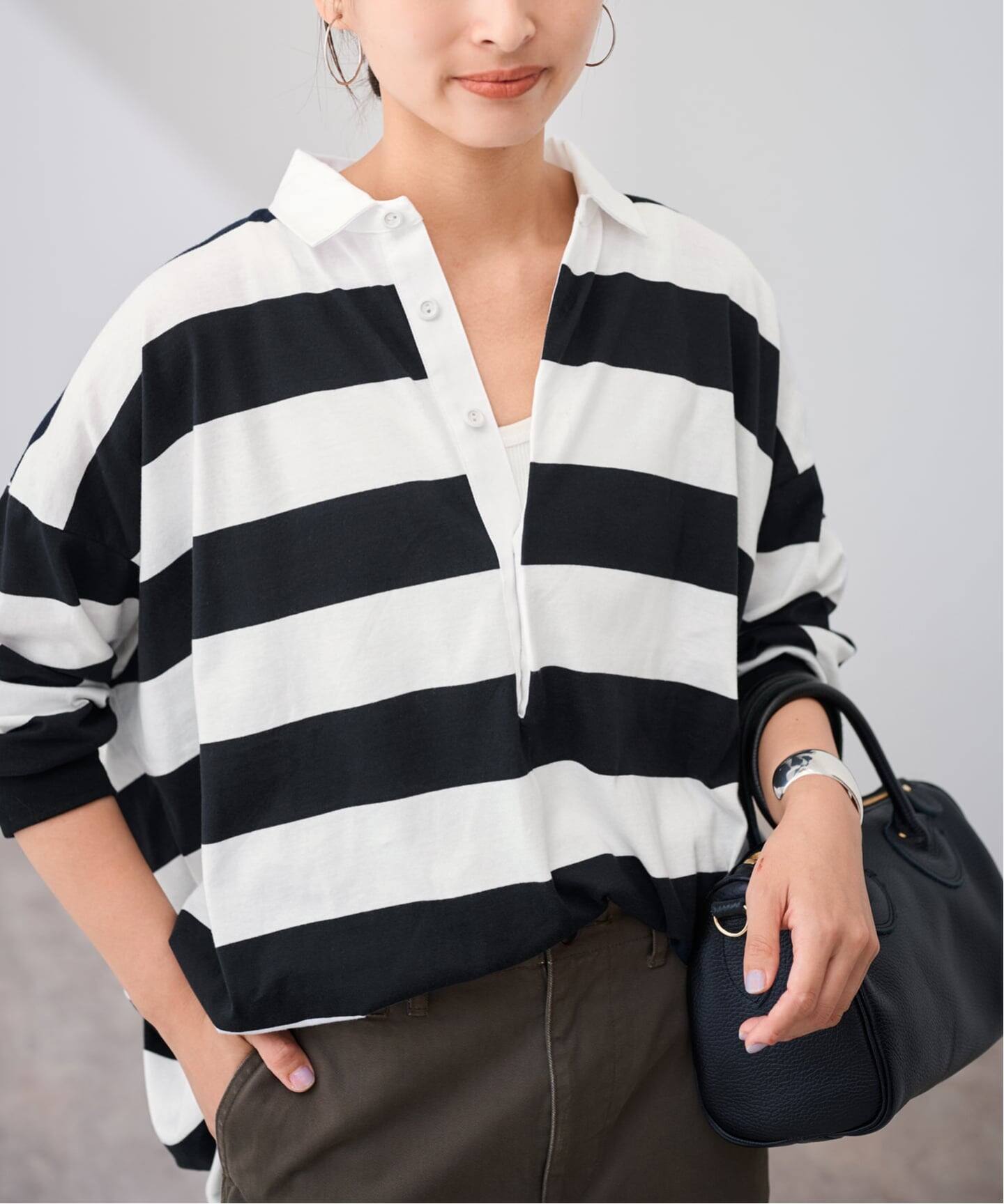 onit/オニット 別注OVERSIZE ボーダーラガーシャツ（Tシャツ