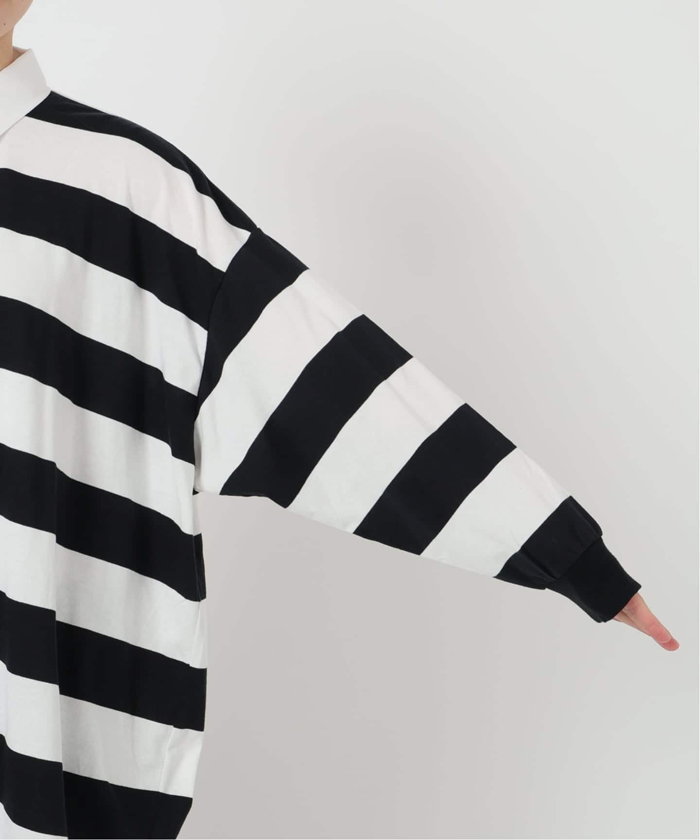 完売アイテムJOURNAL STANDARDエリツキ 2ラインラガーTシャツ onit/オニット 別注OVERSIZE ボーダーラガーシャツ（Tシャツ